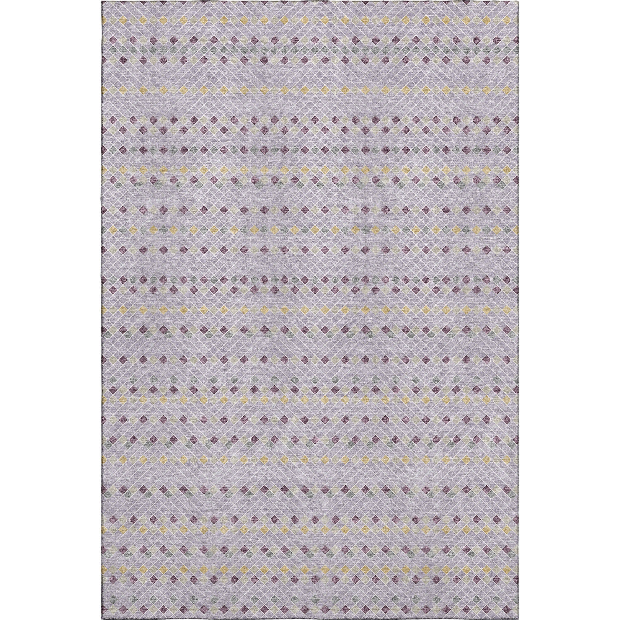 Kathmandu Machine Washable Transitional Lavender Purple Rug 2'6" x 3'10" #shape_Rectangle
