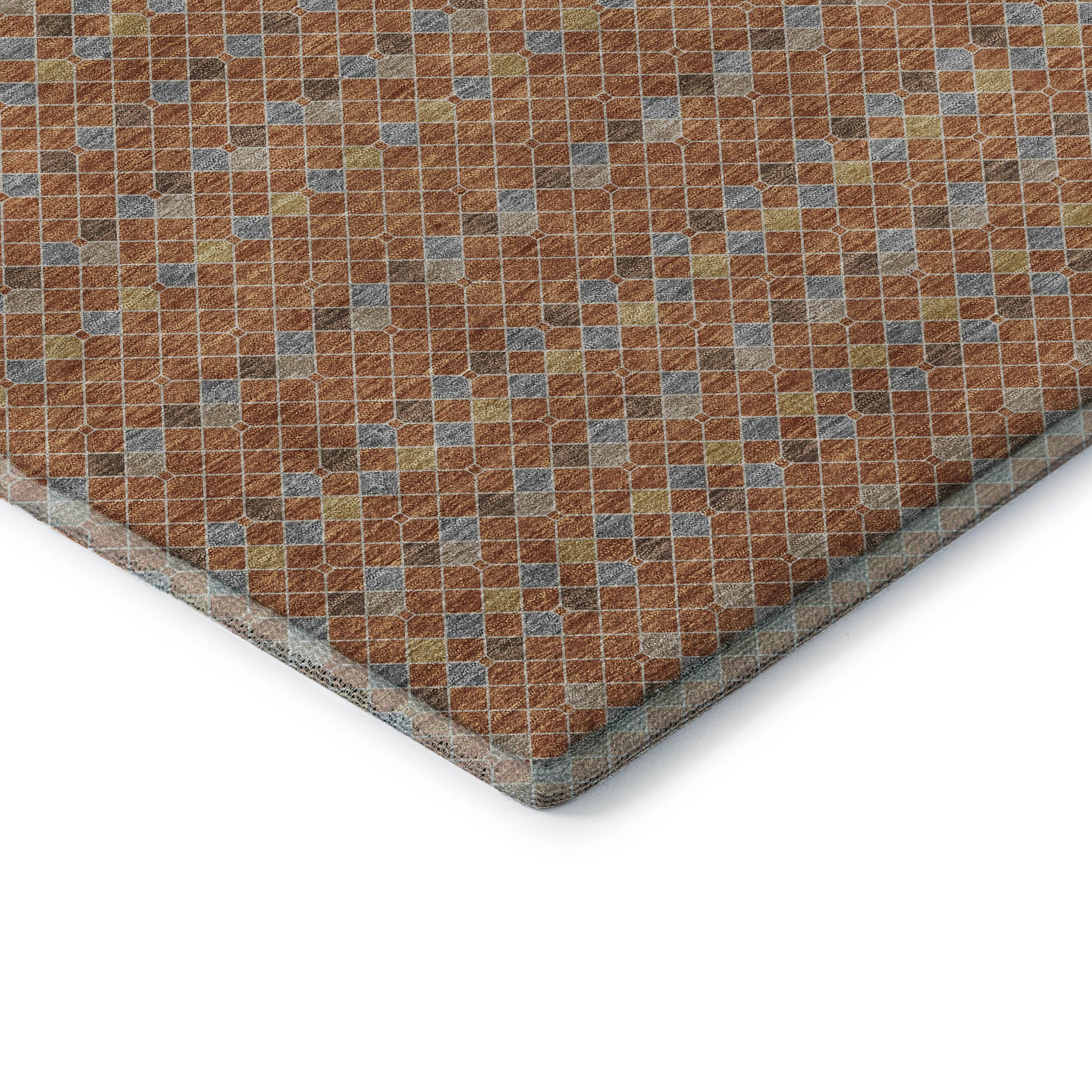 Kathmandu Machine Washable Transitional Paprika Orange Rug 1'8" x 2'6" #shape_Rectangle
