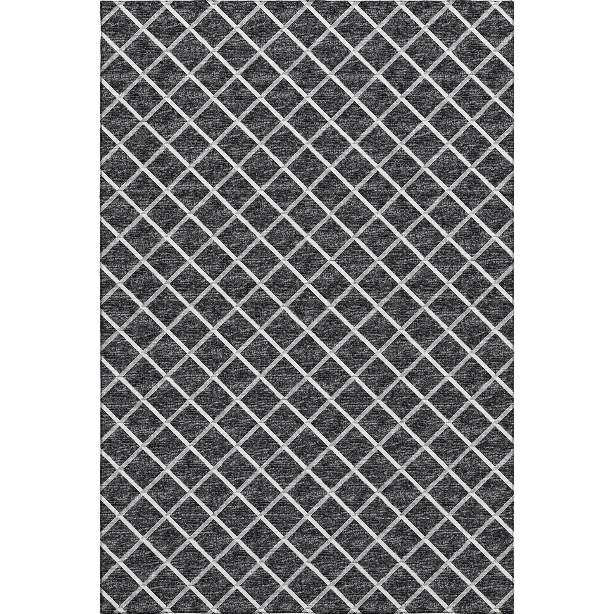 Oaxaca Machine Washable Transitional Black Rug 2'6" x 3'10" #shape_Rectangle