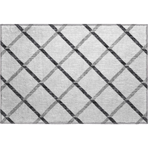 Oaxaca Machine Washable Transitional Gray Rug 1'8" x 2'6"