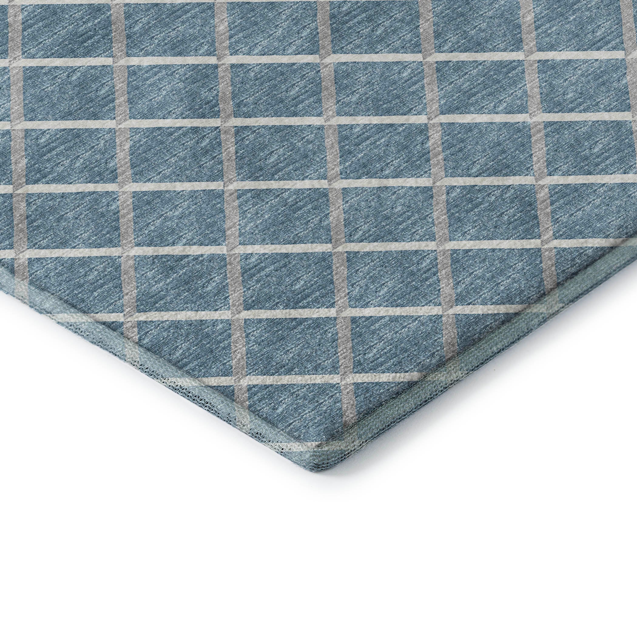 Oaxaca Machine Washable Transitional Sky Blue Rug 1'8" x 2'6" #shape_Rectangle