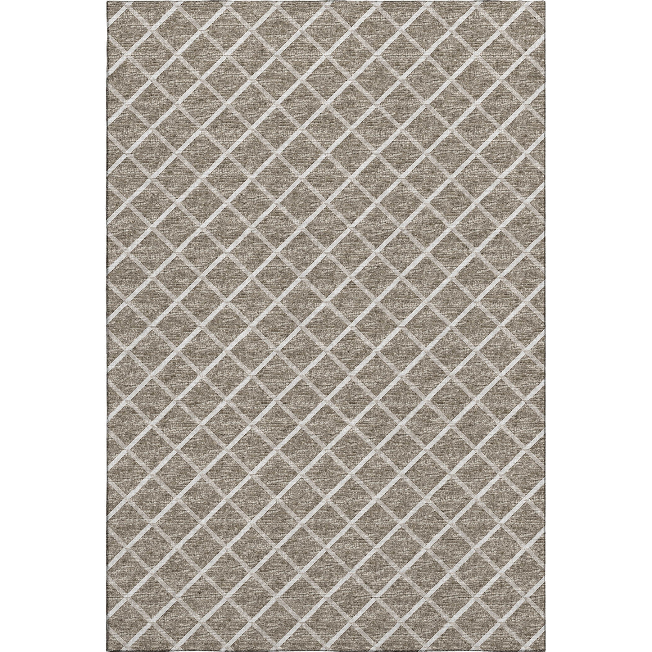Oaxaca Machine Washable Transitional Taupe Brown Rug 2'6" x 3'10" #shape_Rectangle