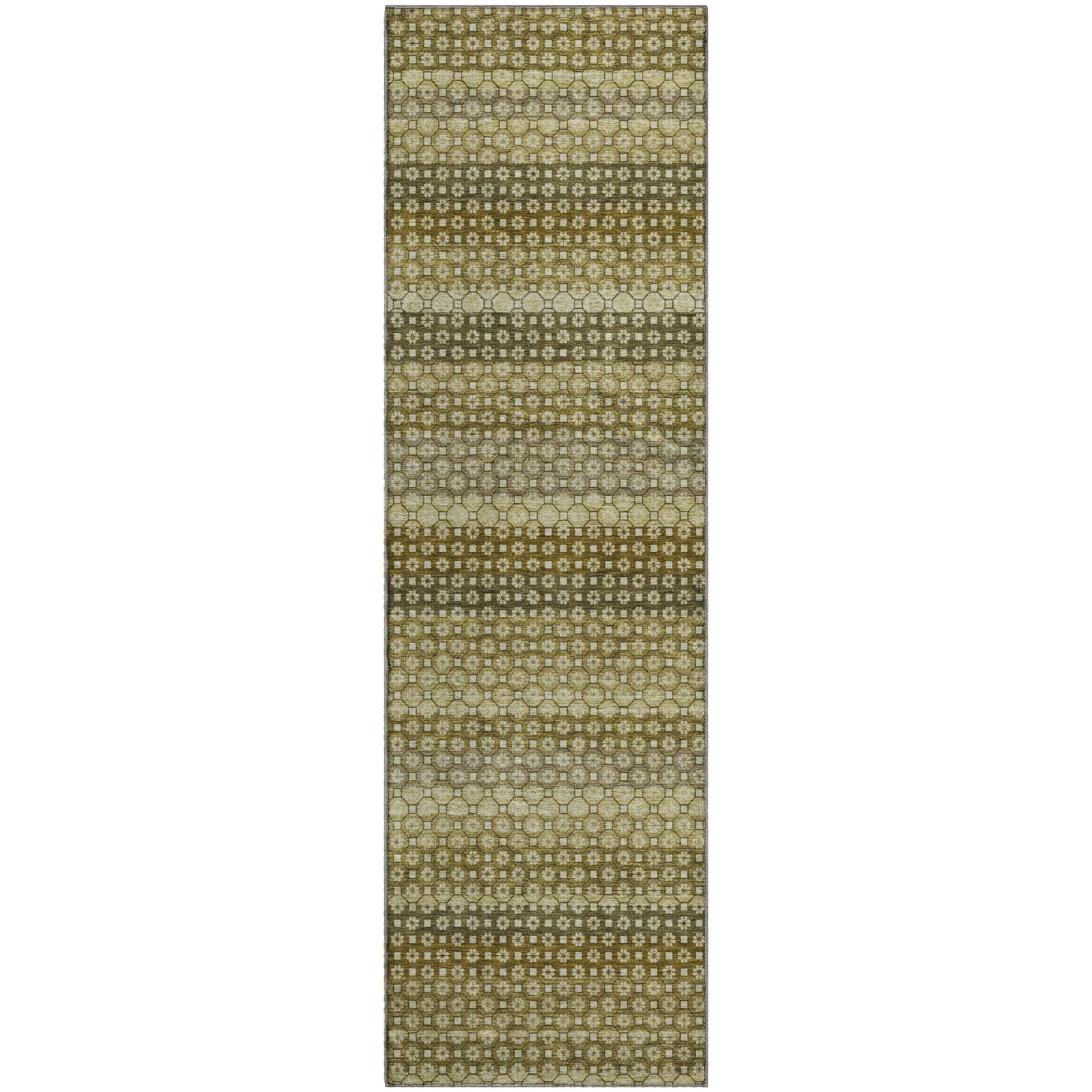 Tallinn Machine Washable Transitional Aloe Green Rug 2'3" x 7'6" #shape_Runner