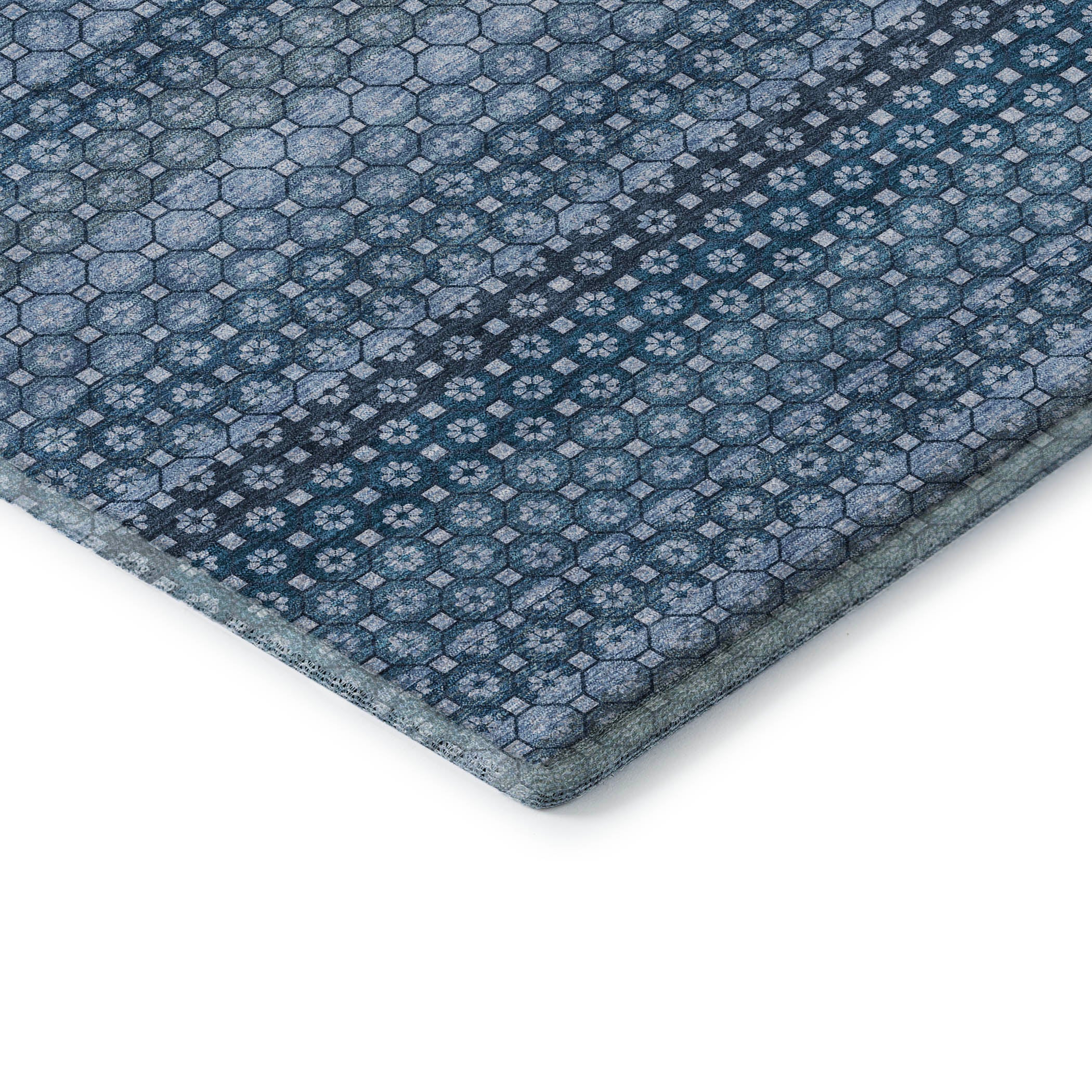 Tallinn Machine Washable Transitional Denim Blue Rug 1'8" x 2'6" #shape_Rectangle