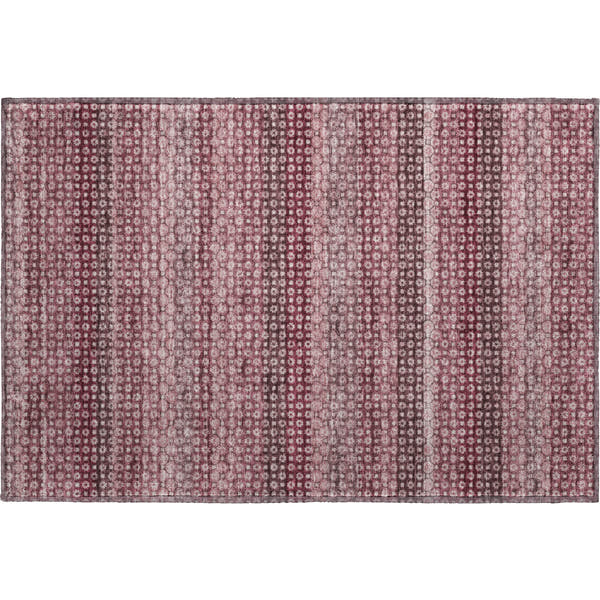 Tallinn Machine Washable Transitional Garnet Red Rug 1'8" x 2'6"