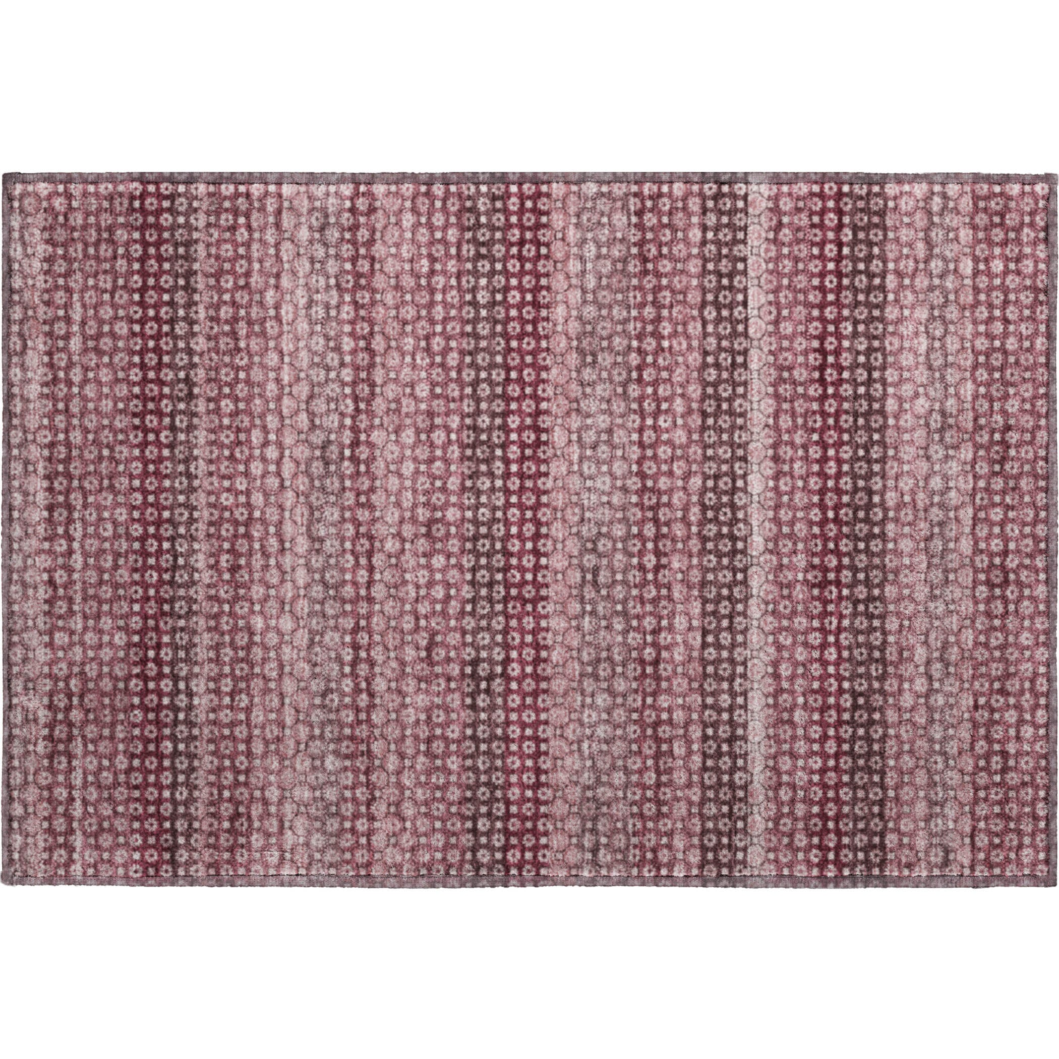 Tallinn Machine Washable Transitional Garnet Red Rug 1'8" x 2'6" #shape_Rectangle
