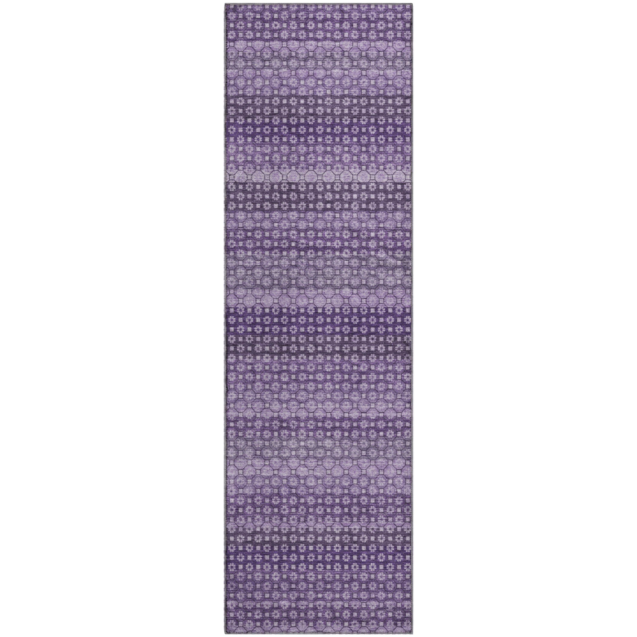 Tallinn Machine Washable Transitional Lavender Purple Rug 2'3" x 7'6" #shape_Runner