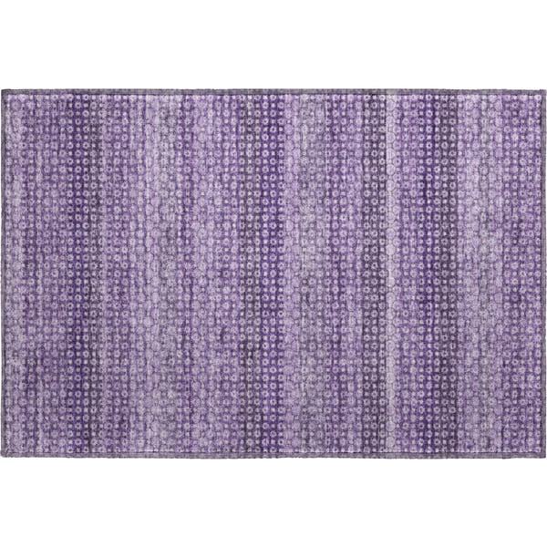Tallinn Machine Washable Transitional Lavender Purple Rug 1'8" x 2'6"