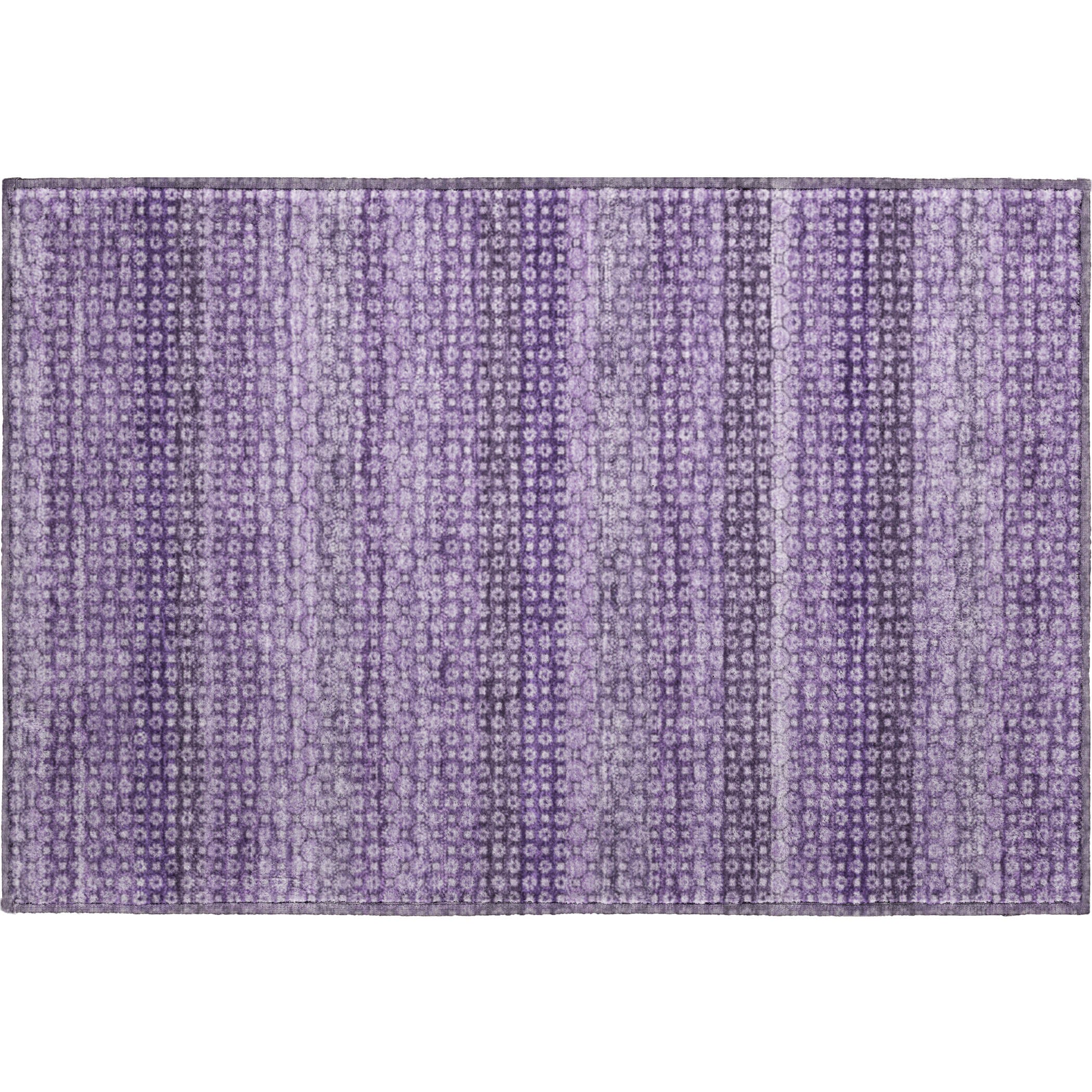 Tallinn Machine Washable Transitional Lavender Purple Rug 1'8" x 2'6" #shape_Rectangle