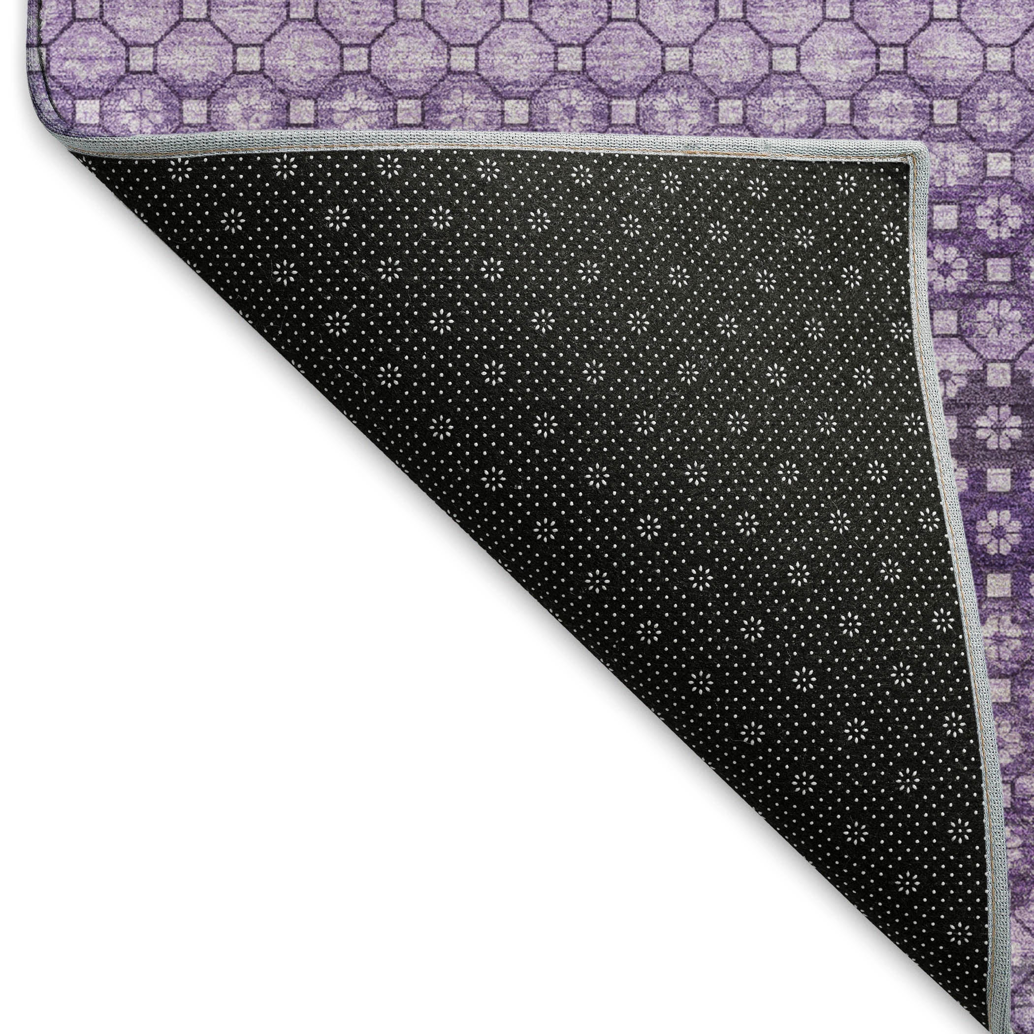 Tallinn Machine Washable Transitional Lavender Purple Rug 1'8" x 2'6" #shape_Rectangle