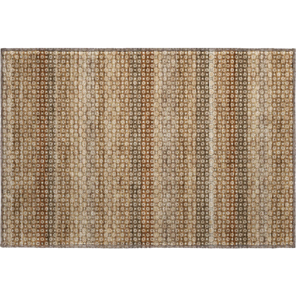 Tallinn Machine Washable Transitional Paprika Orange Rug 1'8" x 2'6"