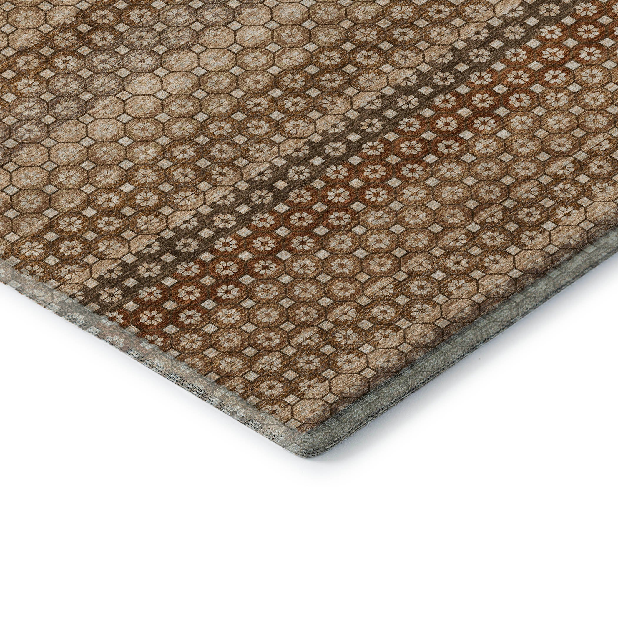Tallinn Machine Washable Transitional Paprika Orange Rug 1'8" x 2'6" #shape_Rectangle