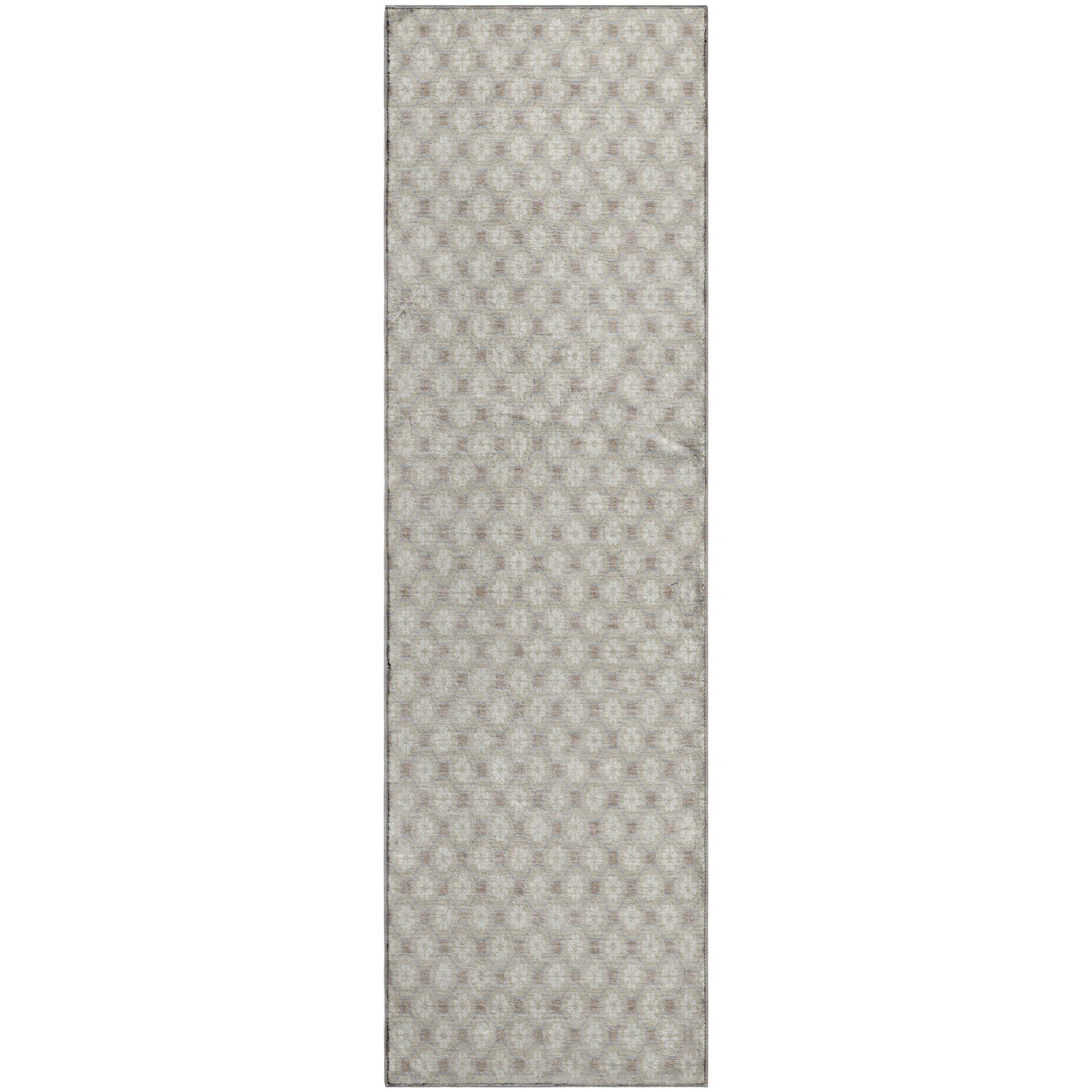 Siena Machine Washable Transitional Beige Brown Rug 2'3" x 7'6" #shape_Runner