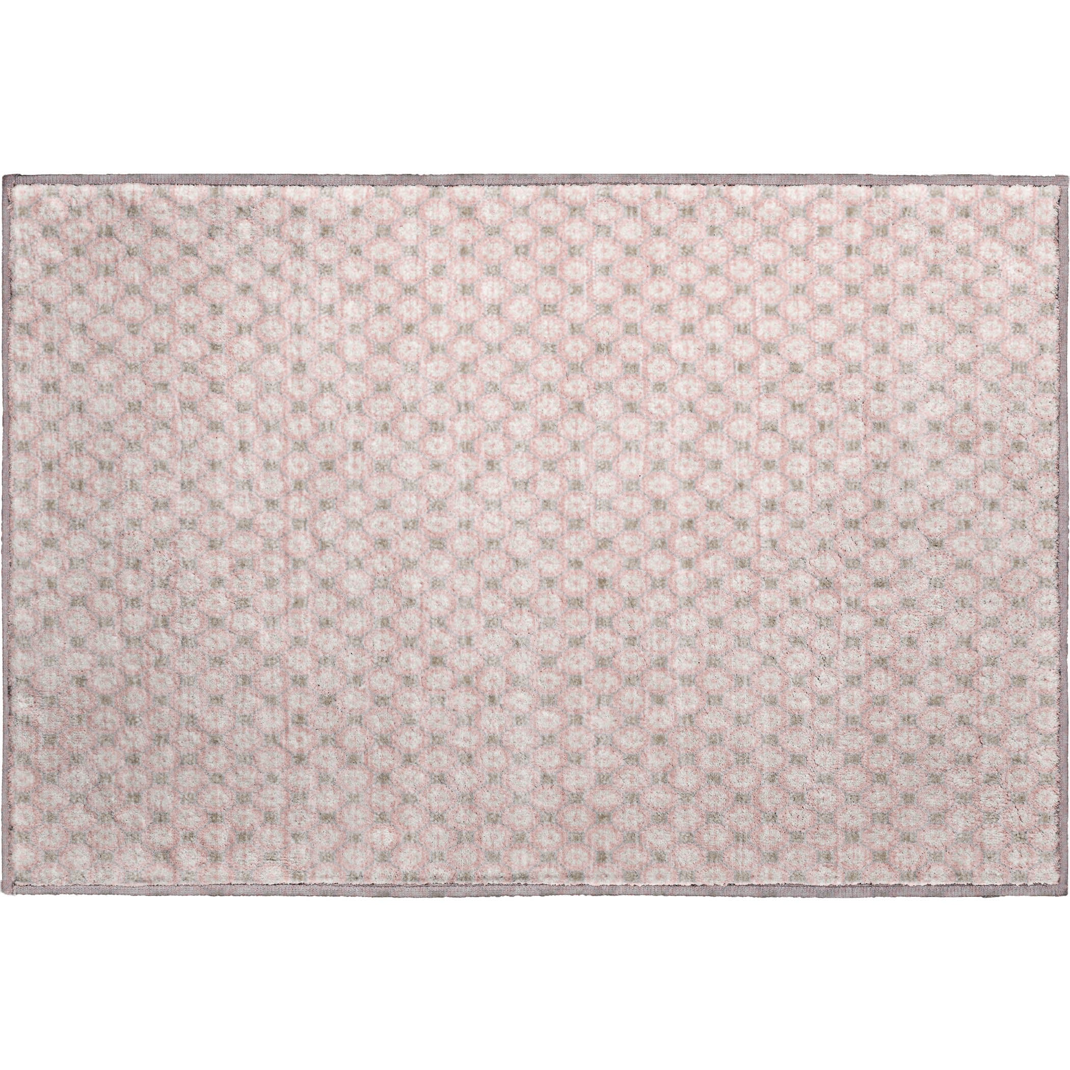 Siena Machine Washable Transitional Pink Rug 1'8" x 2'6" #shape_Rectangle
