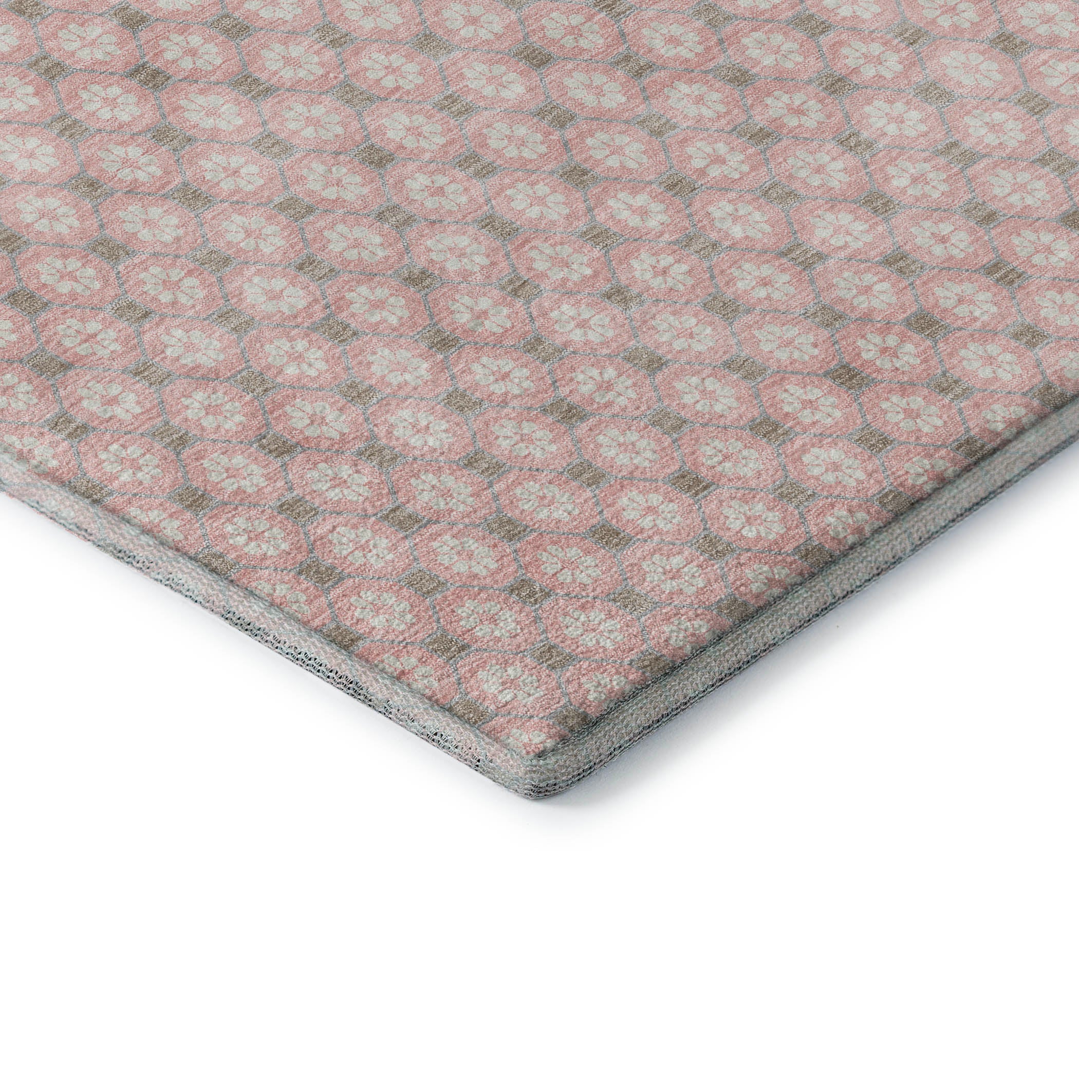 Siena Machine Washable Transitional Pink Rug 1'8" x 2'6" #shape_Rectangle
