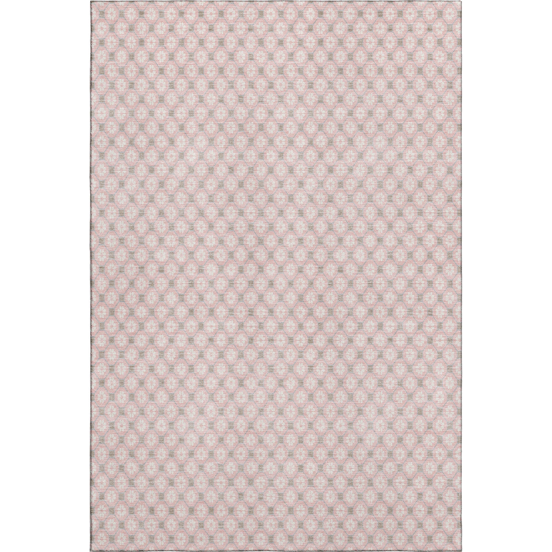 Siena Machine Washable Transitional Pink Rug 2'6" x 3'10" #shape_Rectangle