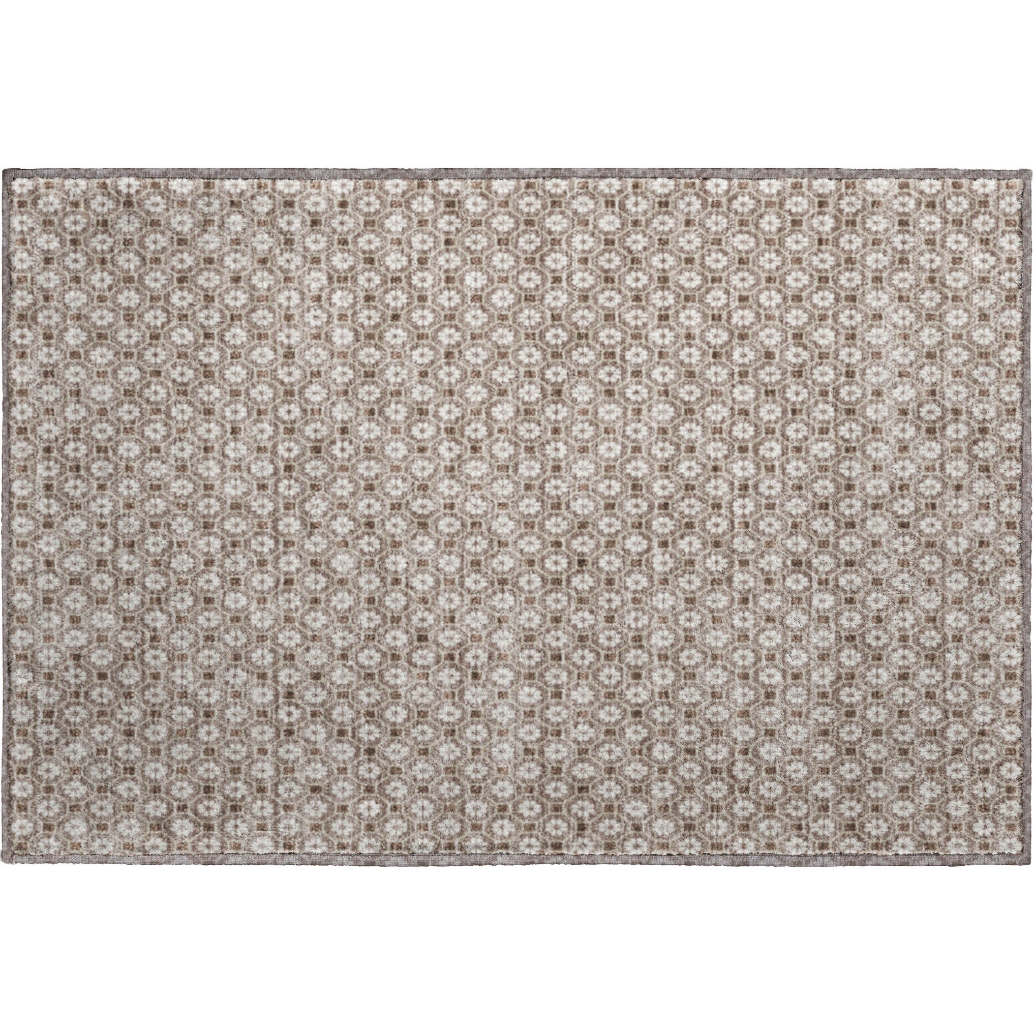 Siena Machine Washable Transitional Taupe Brown Rug 1'8" x 2'6" #shape_Rectangle