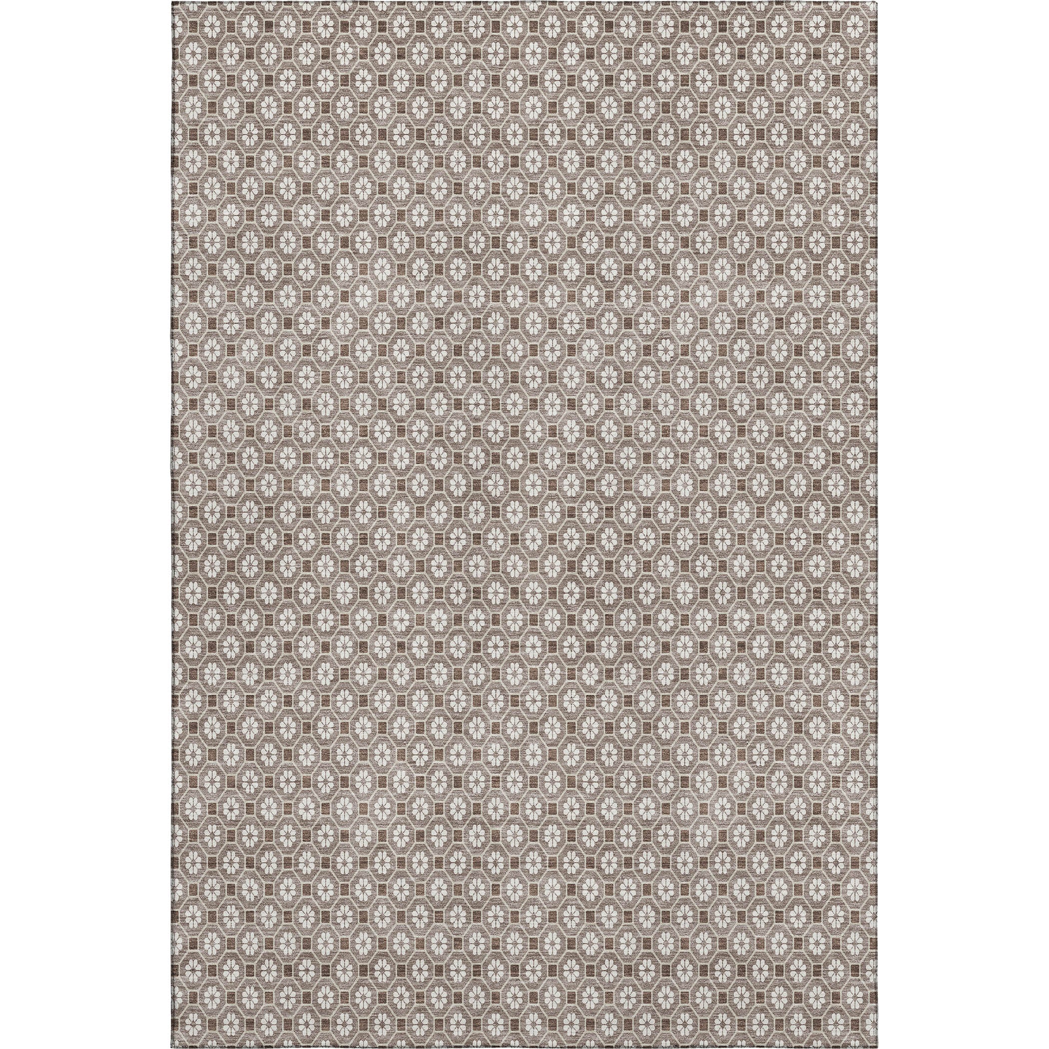 Siena Machine Washable Transitional Taupe Brown Rug 2'6" x 3'10" #shape_Rectangle