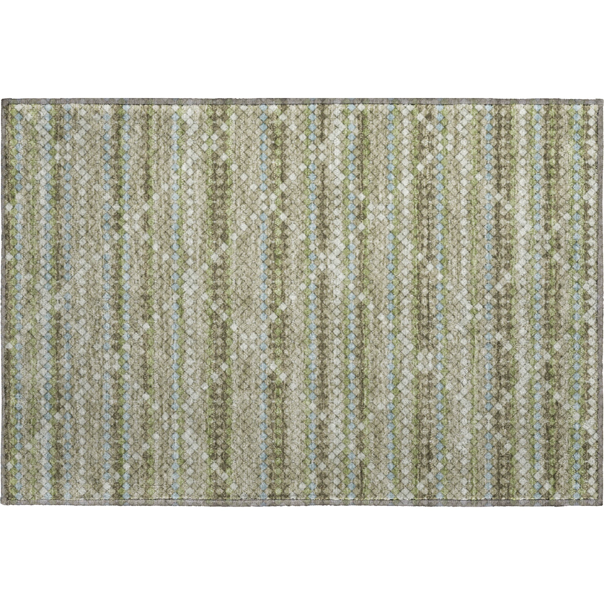 Bangkok Machine Washable Transitional Aloe Green Rug 1'8" x 2'6" #shape_Rectangle