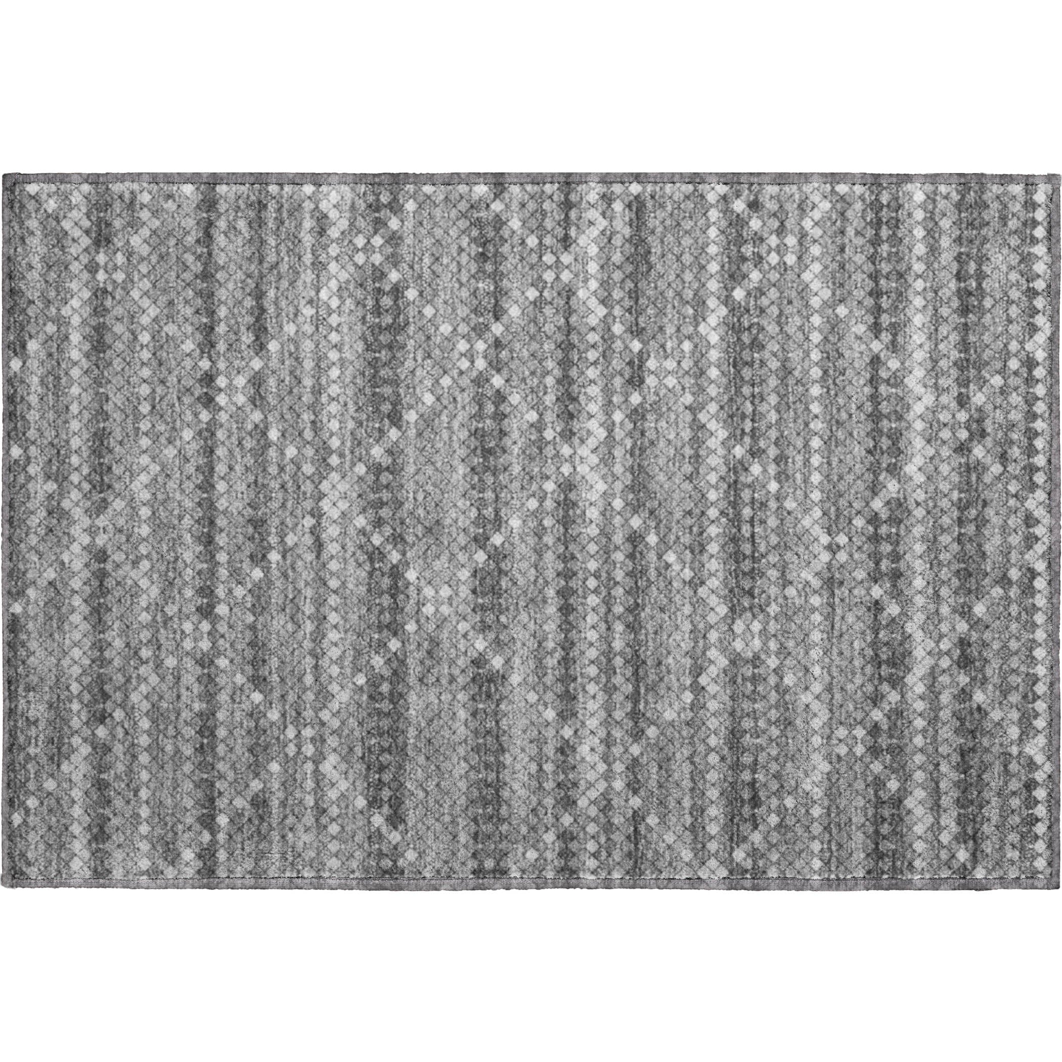 Bangkok Machine Washable Transitional Gray Rug 1'8" x 2'6" #shape_Rectangle