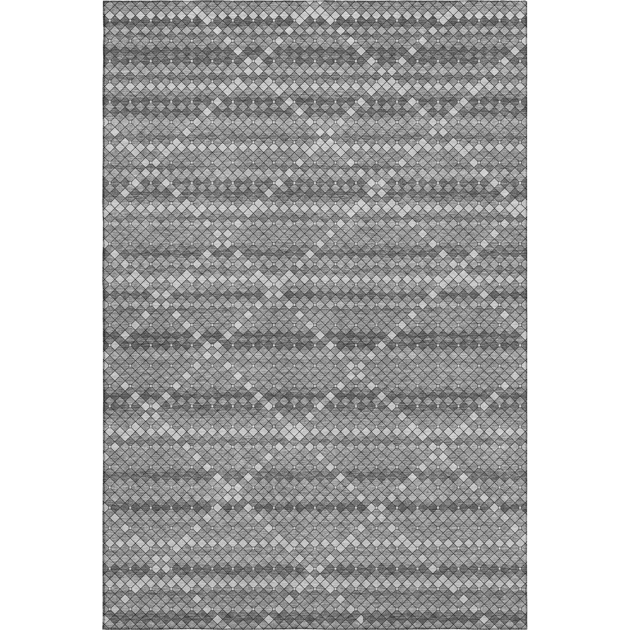 Bangkok Machine Washable Transitional Gray Rug 2'6" x 3'10" #shape_Rectangle