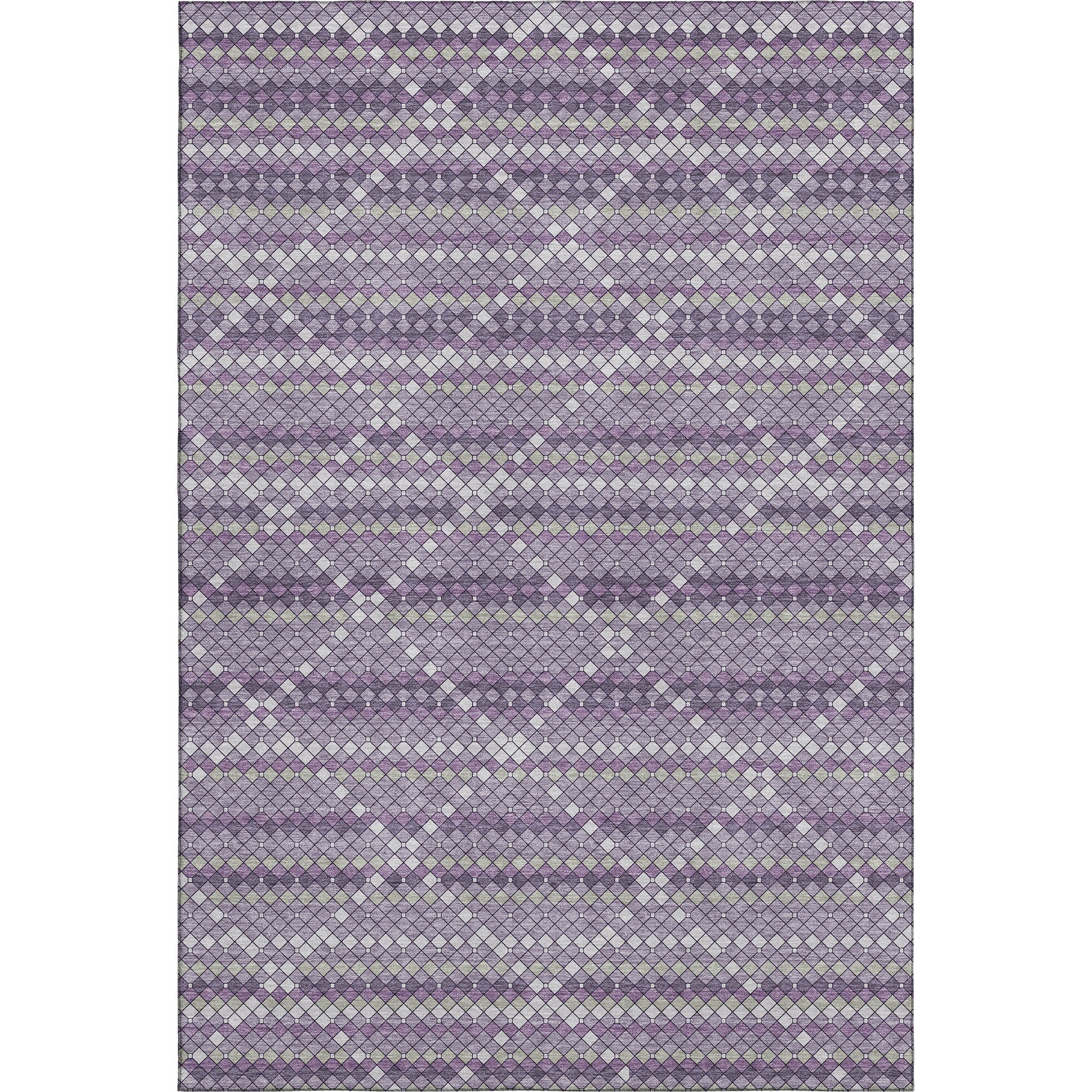 Bangkok Machine Washable Transitional Purple Rug 2'6" x 3'10" #shape_Rectangle