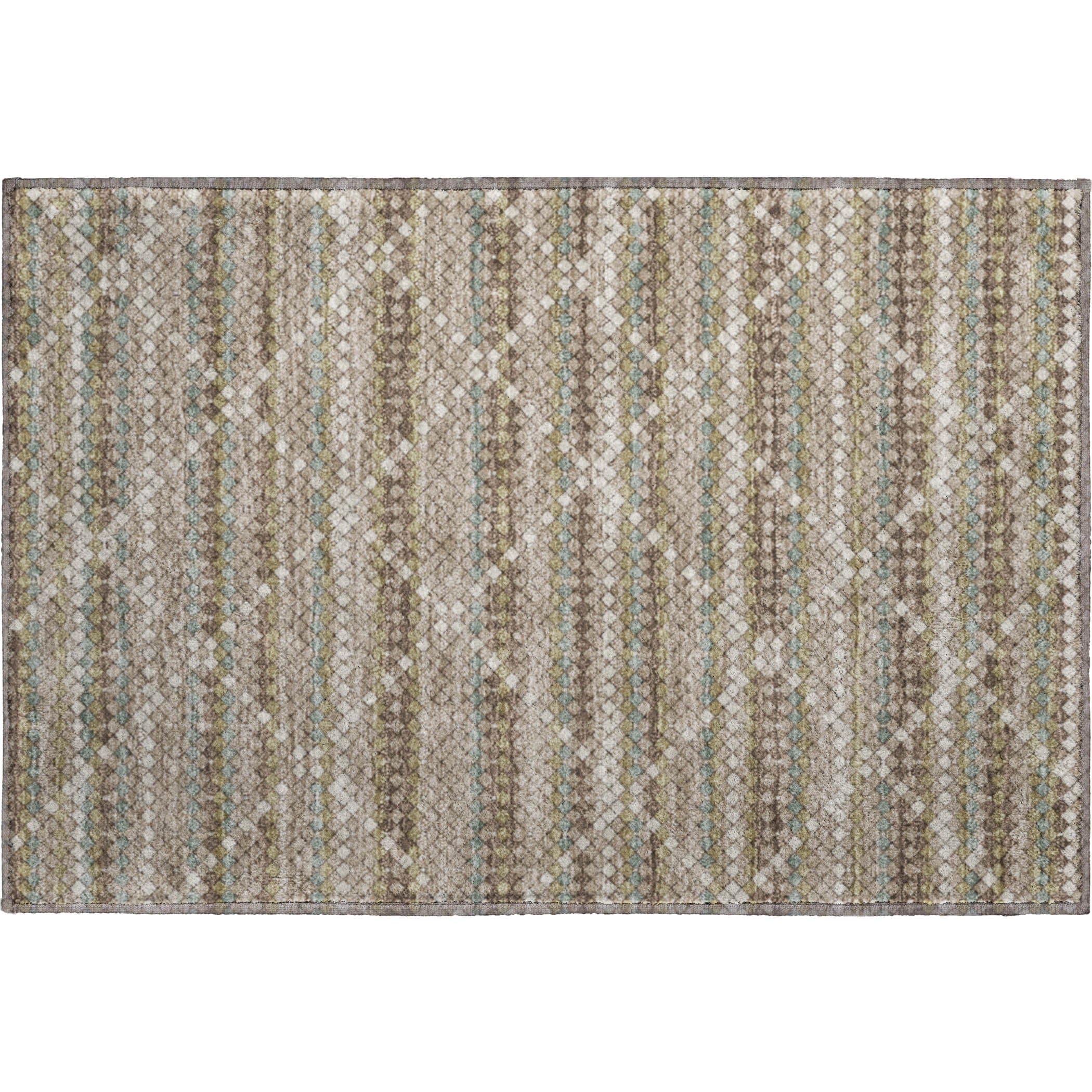 Bangkok Machine Washable Transitional Taupe Brown Rug 1'8" x 2'6" #shape_Rectangle