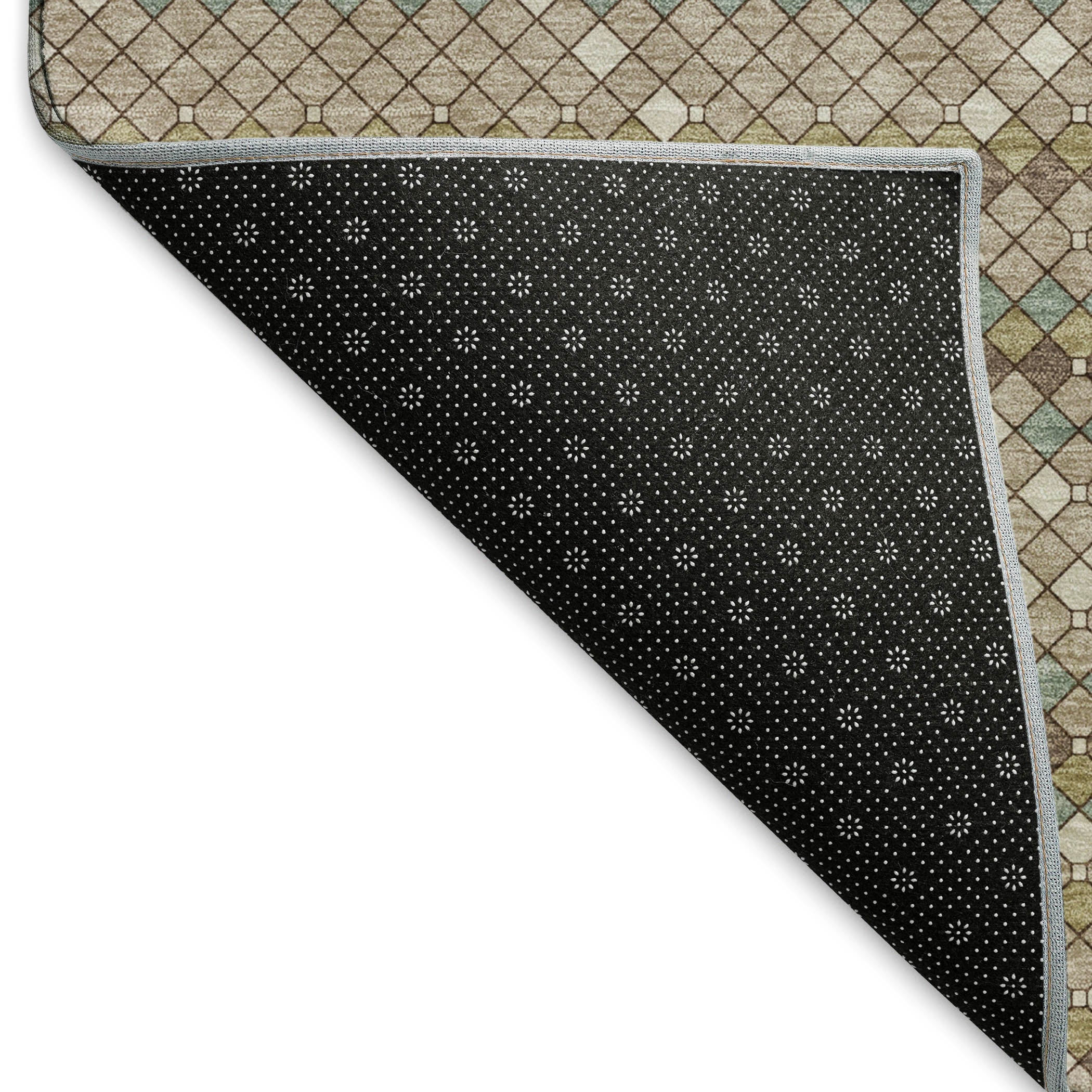 Bangkok Machine Washable Transitional Taupe Brown Rug 1'8" x 2'6" #shape_Rectangle