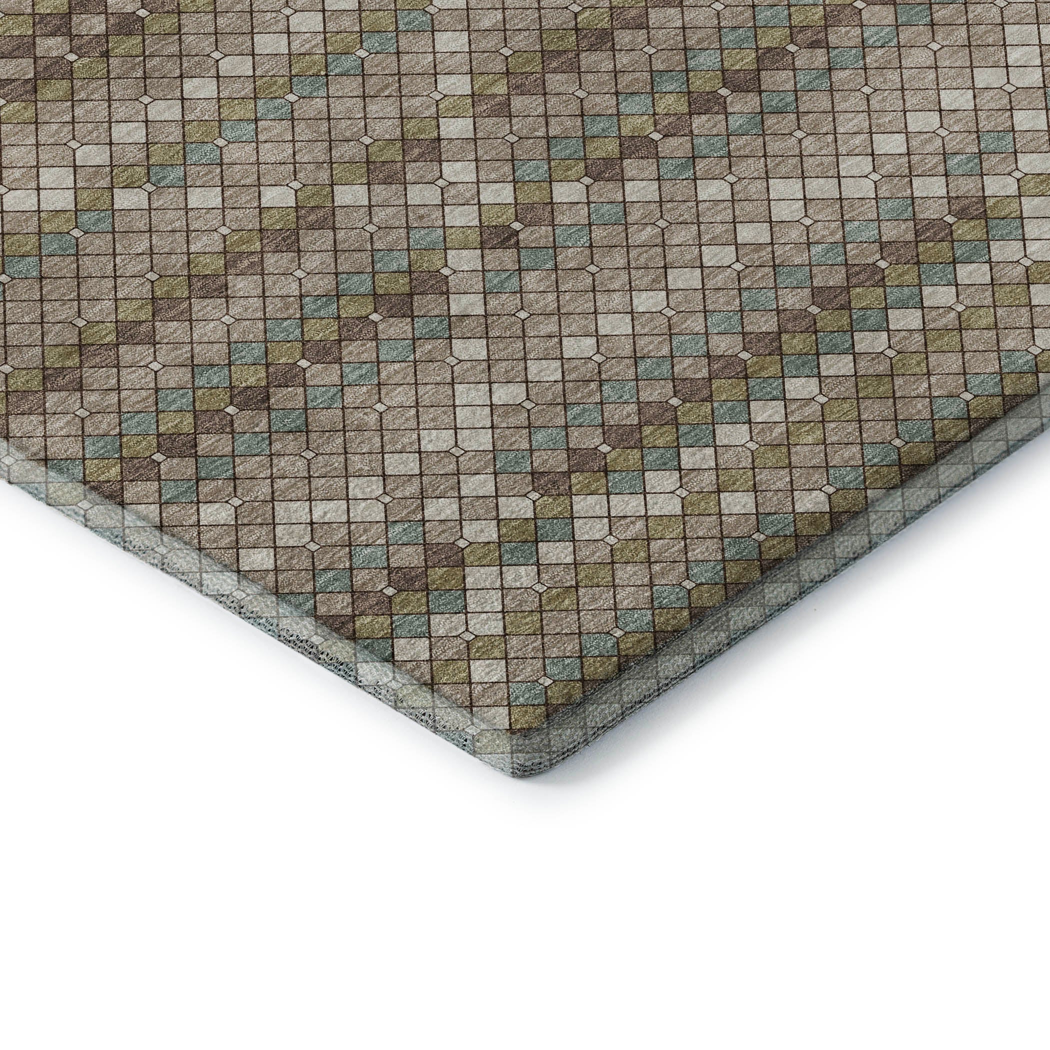 Bangkok Machine Washable Transitional Taupe Brown Rug 1'8" x 2'6" #shape_Rectangle
