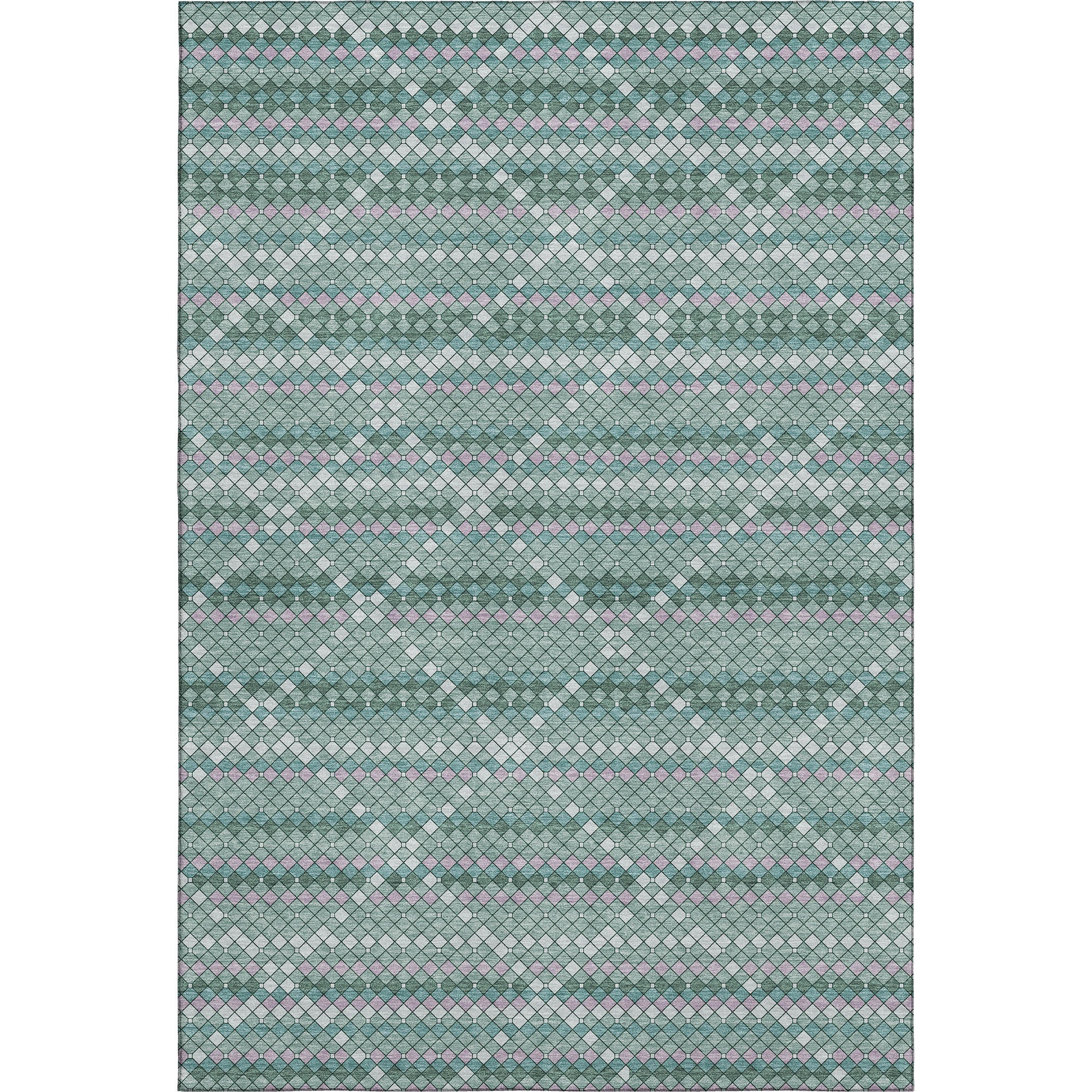 Bangkok Machine Washable Transitional Teal Rug 2'6" x 3'10" #shape_Rectangle