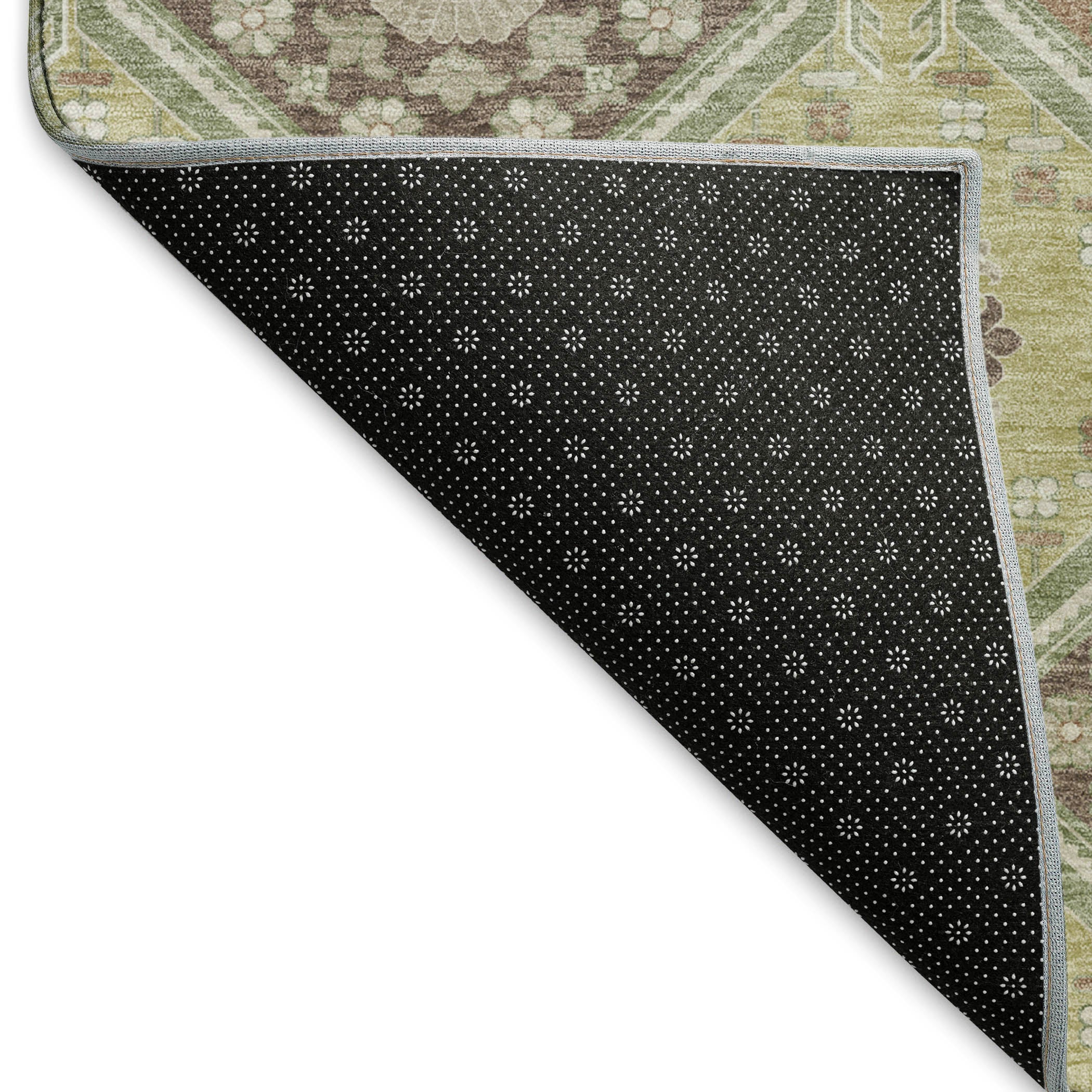 Oaxaca Machine Washable Transitional Aloe Green Rug 1'8" x 2'6" #shape_Rectangle