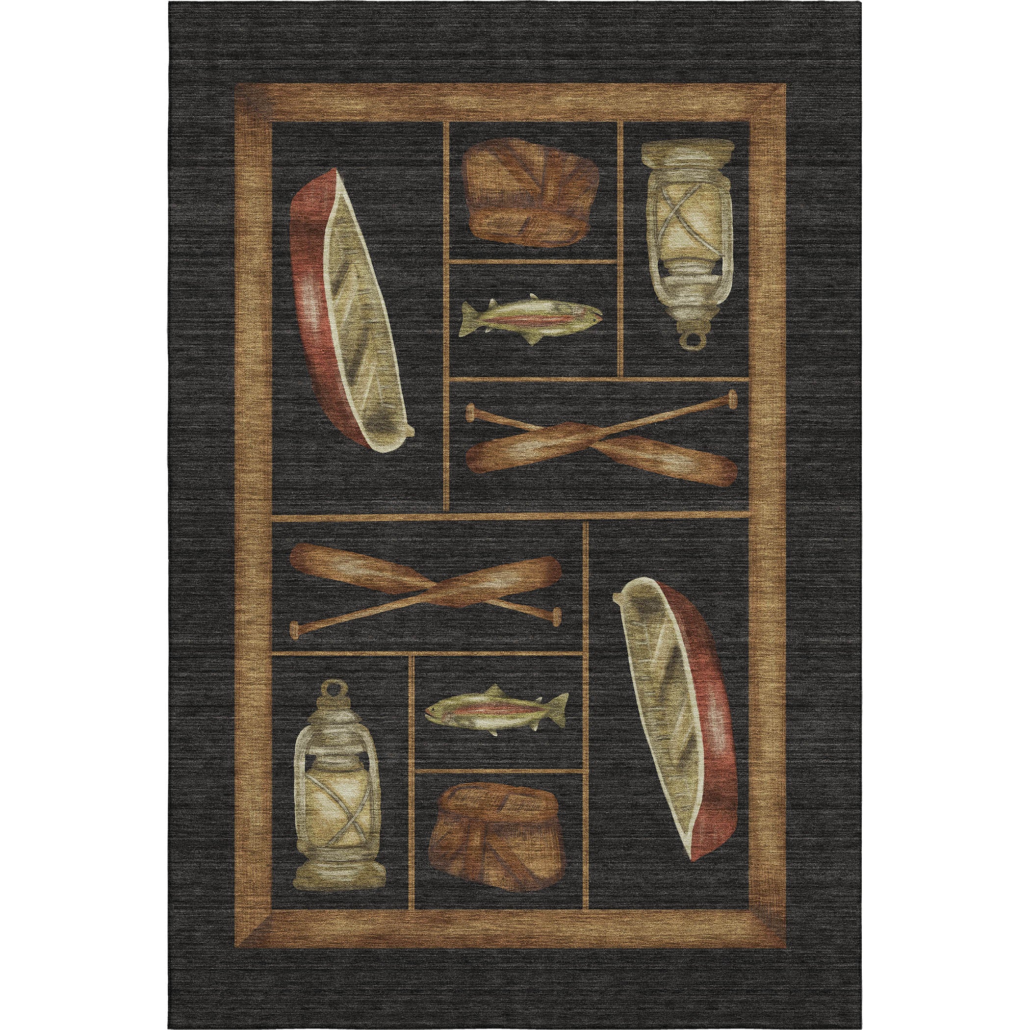 Santorini Machine Washable Lodge Midnight Black Rug 2'6" x 3'10" #shape_Rectangle