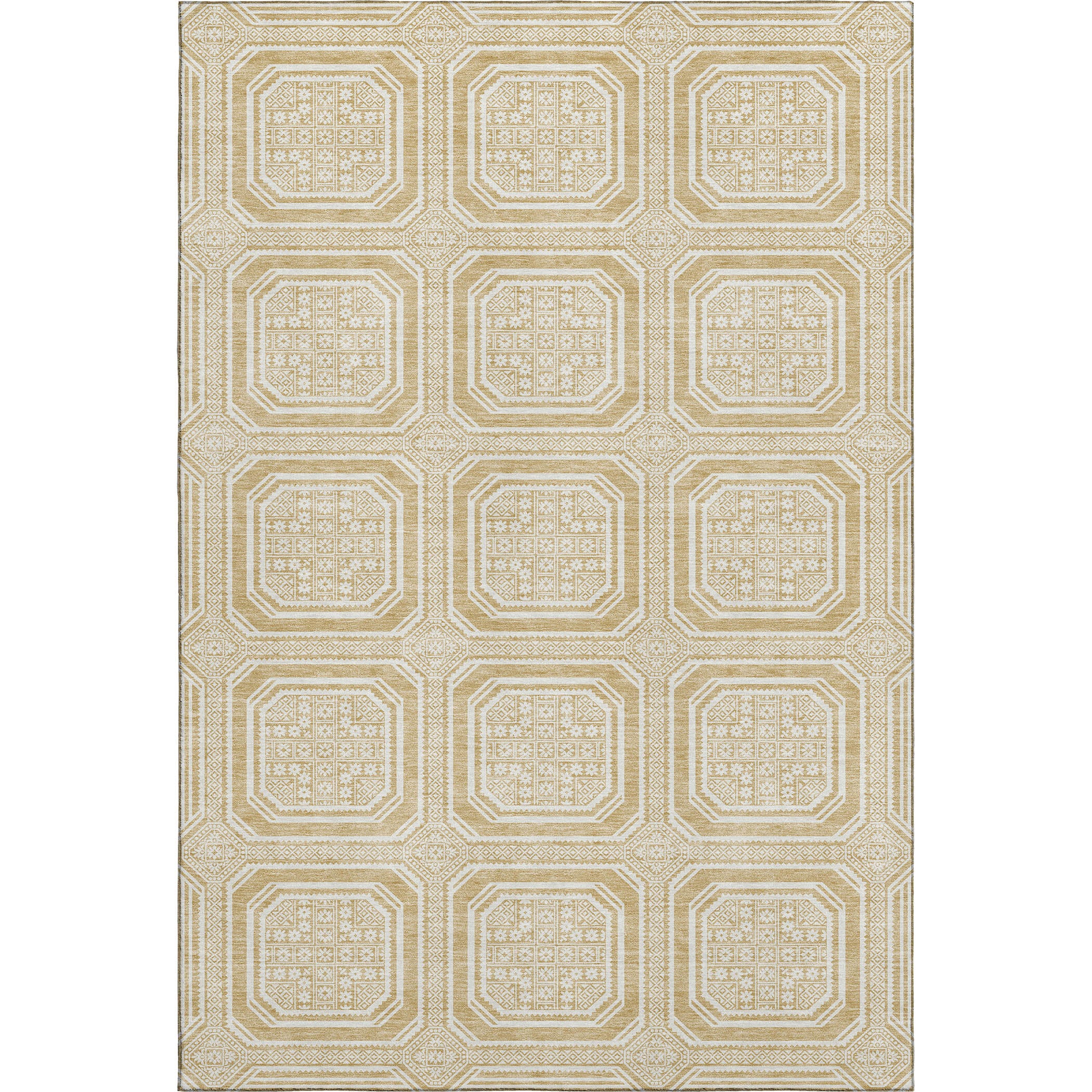 Kyoto Machine Washable Transitional Gold Rug 2'6" x 3'10" #shape_Rectangle