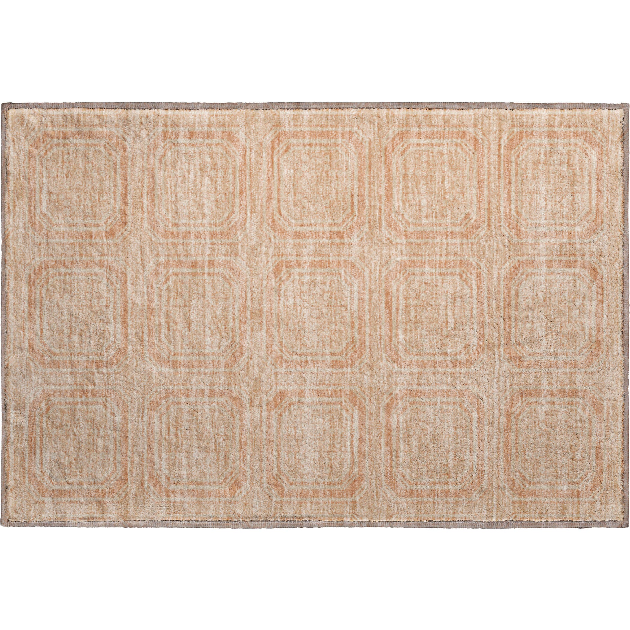 Kyoto Machine Washable Transitional Peach Orange Rug 1'8" x 2'6" #shape_Rectangle