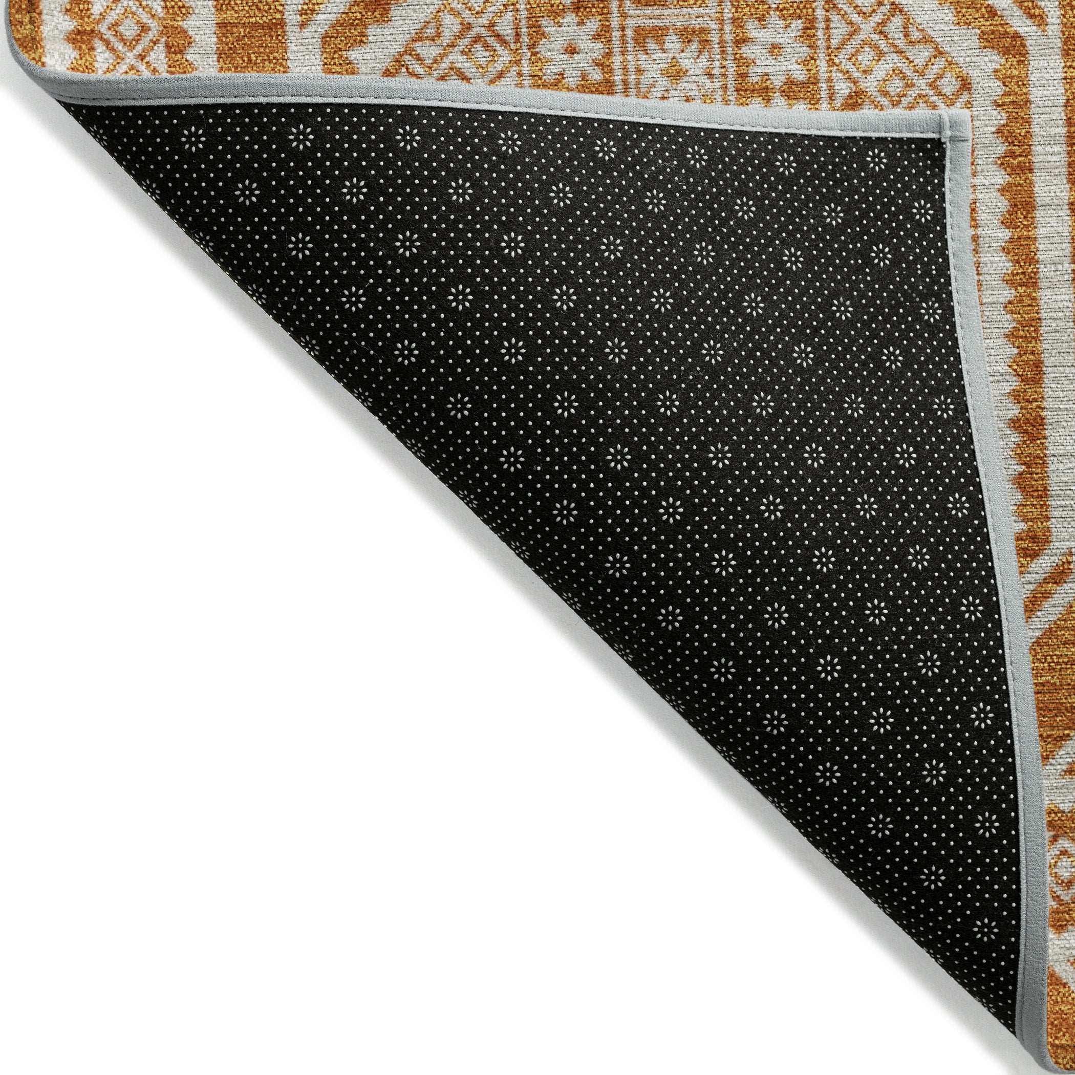 Kyoto Machine Washable Transitional Terracotta Orange Rug 1'8" x 2'6" #shape_Rectangle