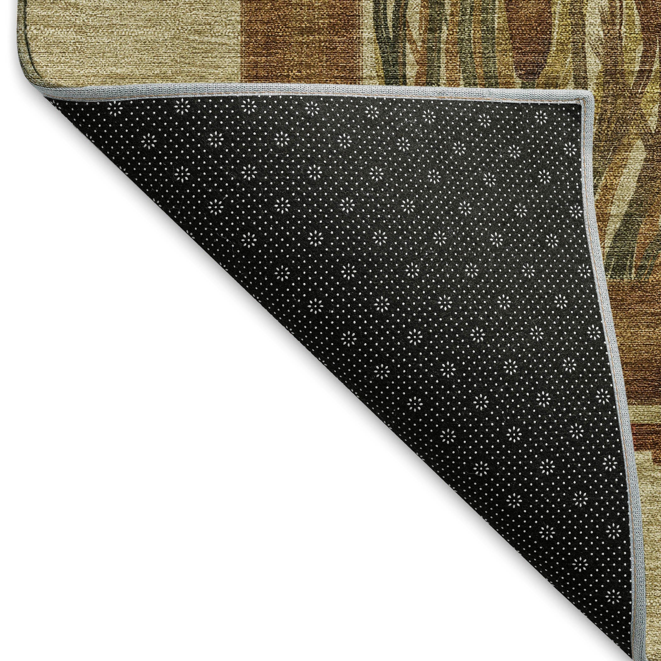 Marrakech Machine Washable Lodge Khaki Beige Rug 1'8" x 2'6" #shape_Rectangle