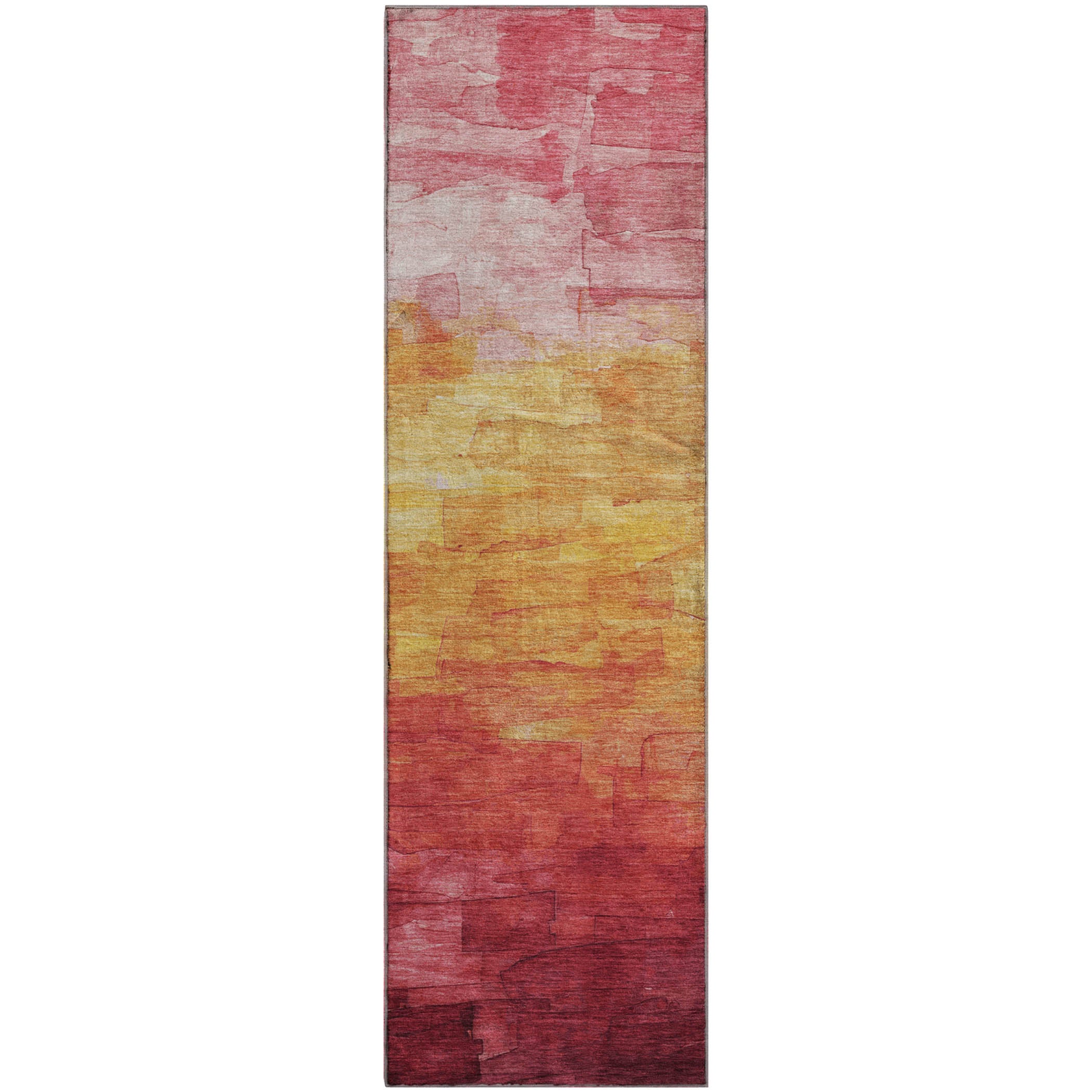 Budapest Machine Washable Transitional Blush Pink Rug 2'3" x 7'6" #shape_Runner