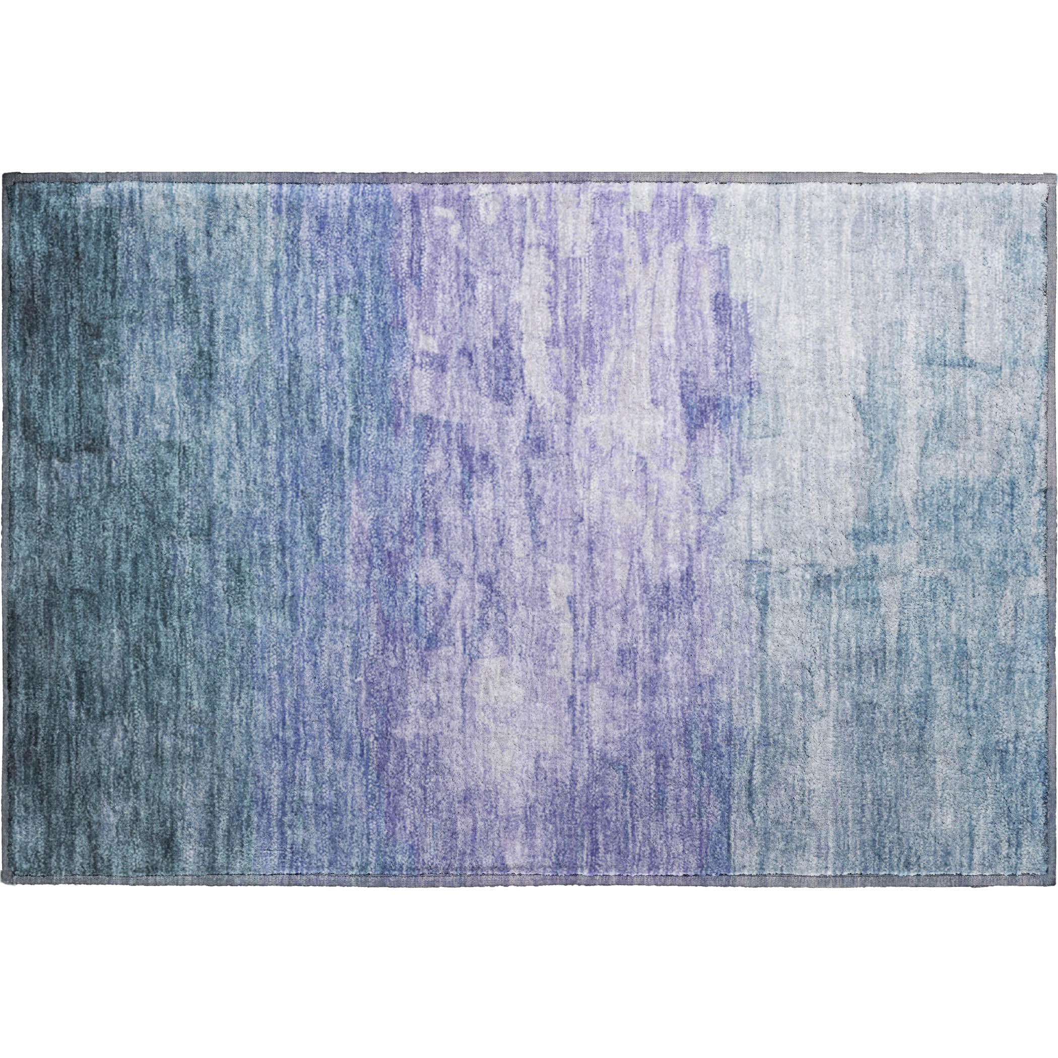 Budapest Machine Washable Transitional Denim Blue Rug 1'8" x 2'6" #shape_Rectangle
