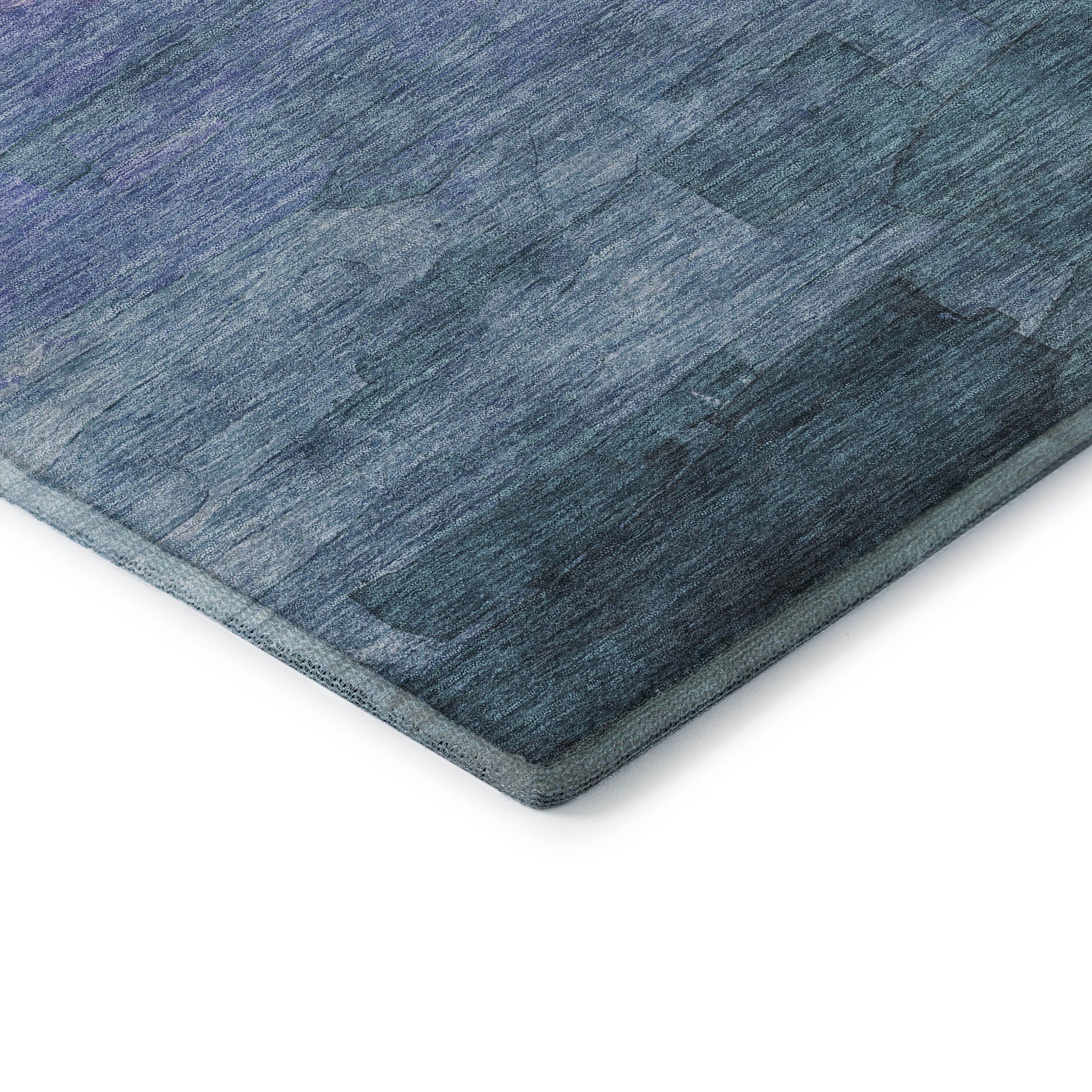 Budapest Machine Washable Transitional Denim Blue Rug 1'8" x 2'6" #shape_Rectangle