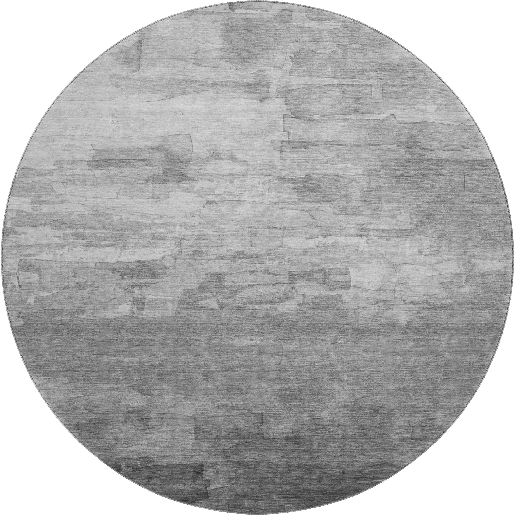Budapest Machine Washable Transitional Gray Rug 8' x 8' #shape_Round