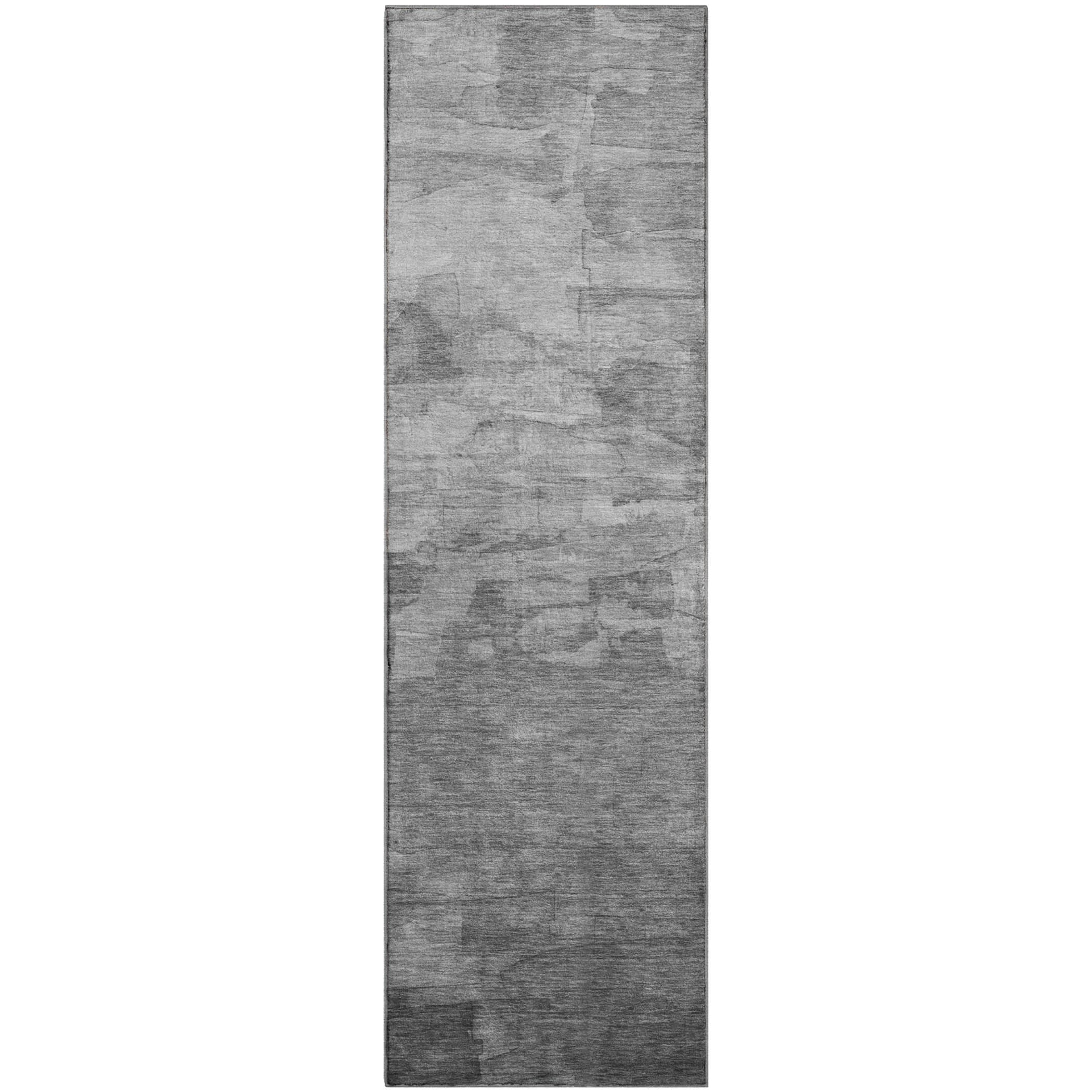 Budapest Machine Washable Transitional Gray Rug 2'3" x 7'6" #shape_Runner