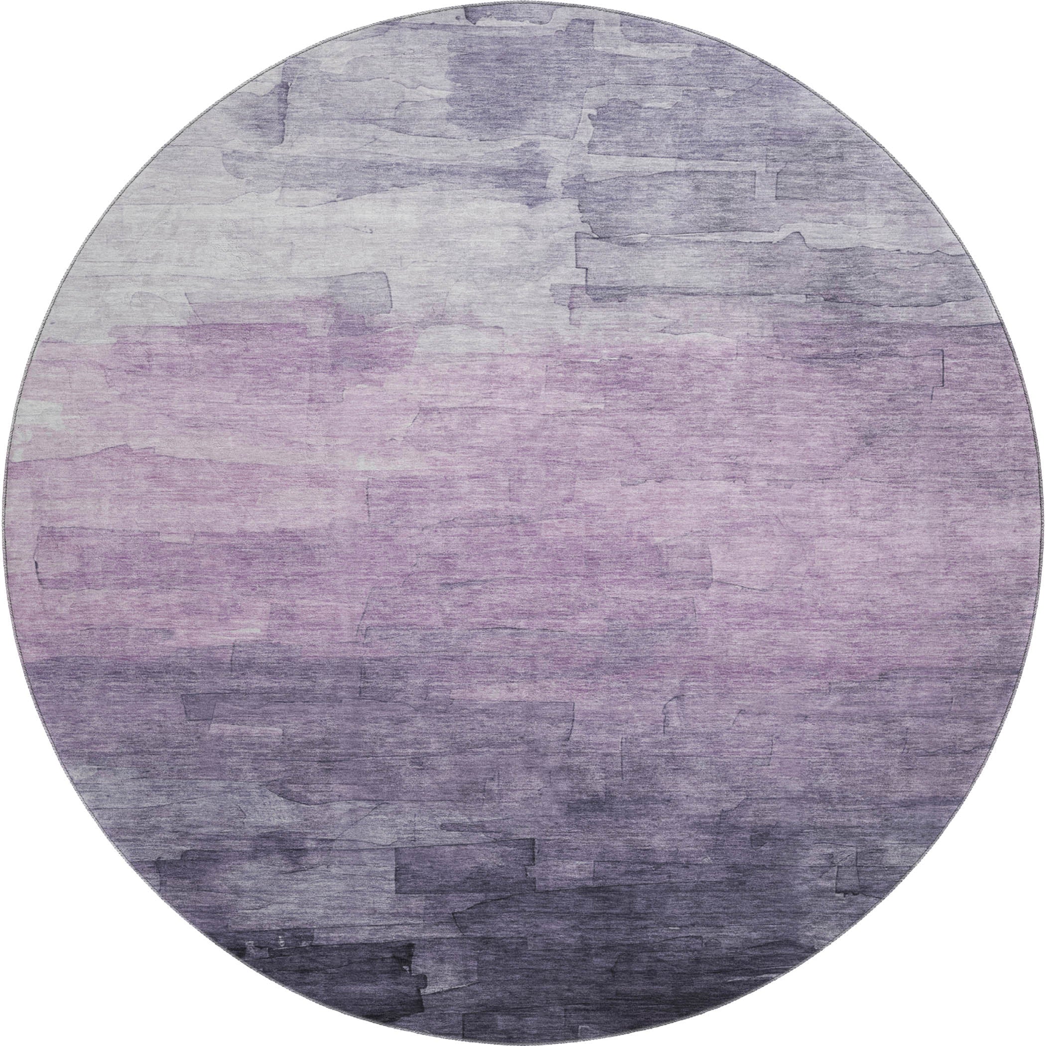 Budapest Machine Washable Transitional Lavender Purple Rug 8' x 8' #shape_Round