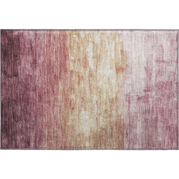 Budapest Machine Washable Transitional Mauve Pink Rug 1'8" x 2'6"