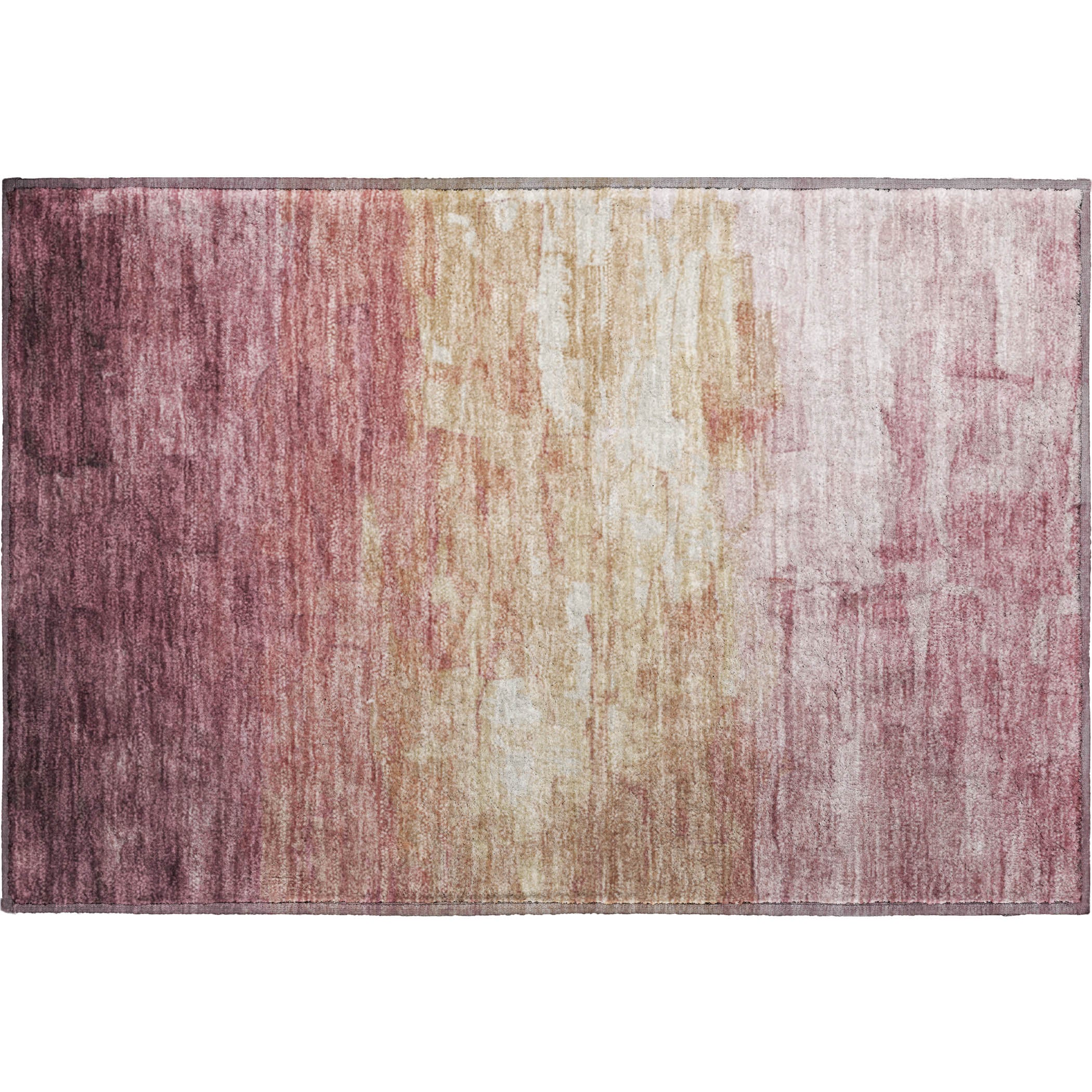 Budapest Machine Washable Transitional Mauve Pink Rug 1'8" x 2'6" #shape_Rectangle