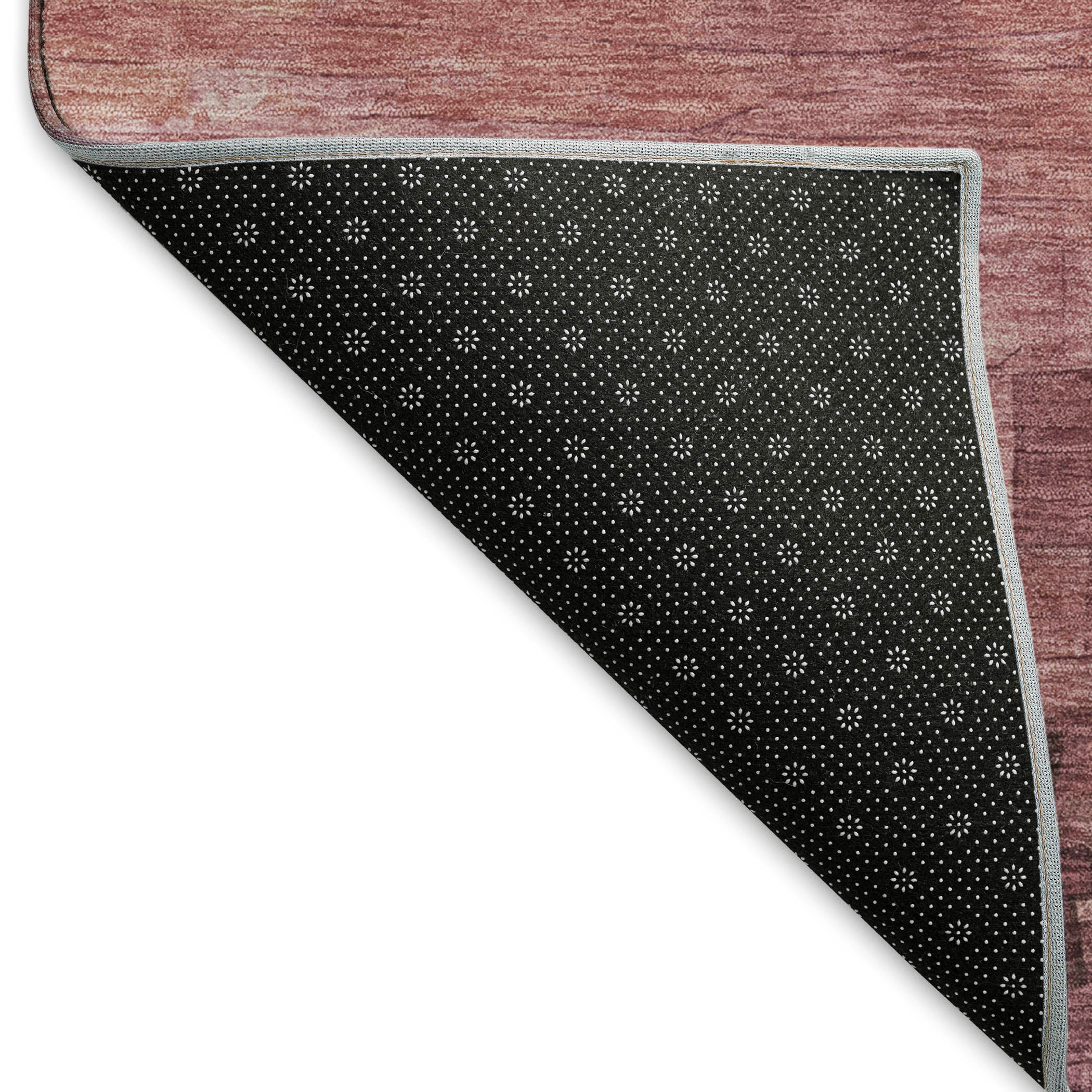 Budapest Machine Washable Transitional Mauve Pink Rug 1'8" x 2'6" #shape_Rectangle