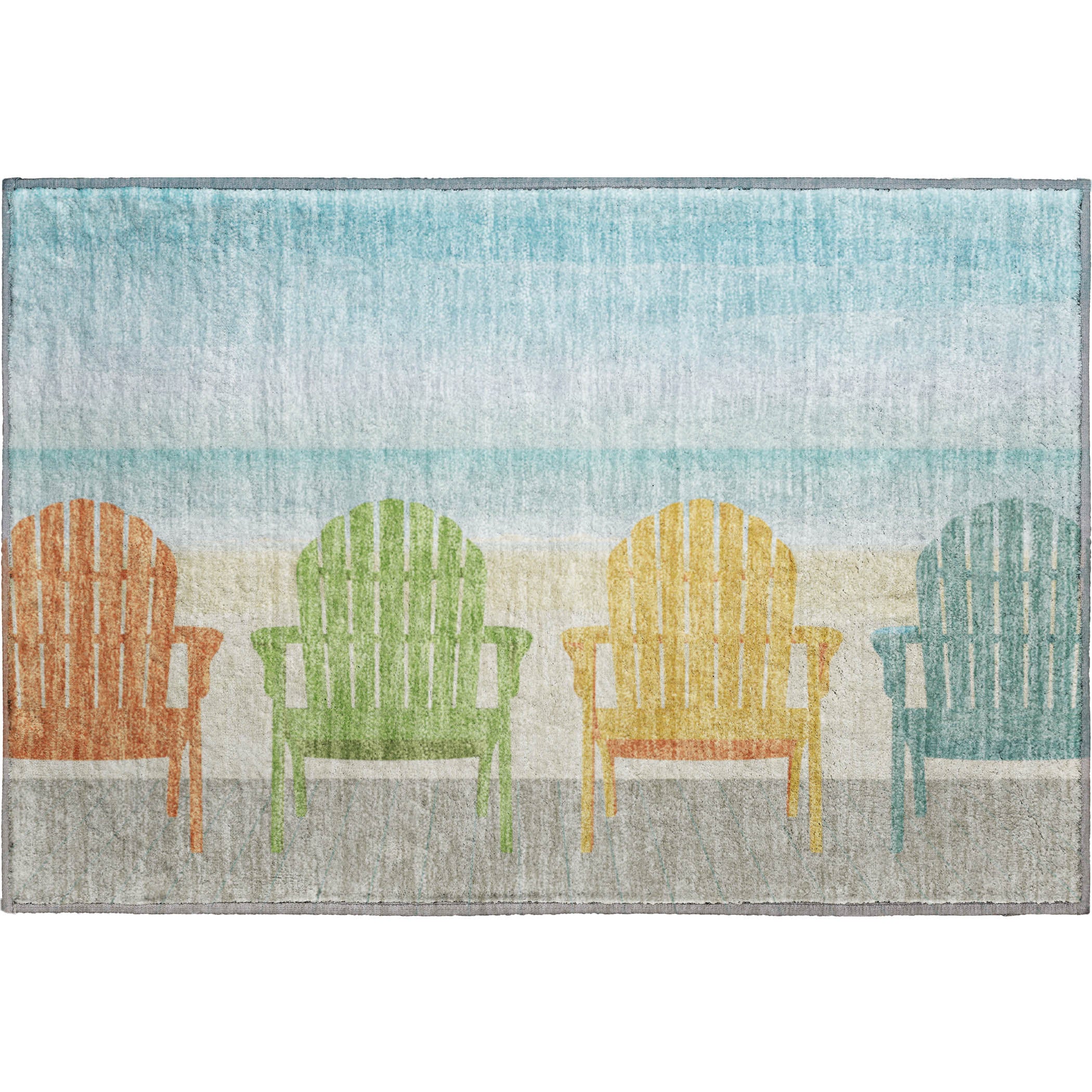 Cartagena Machine Washable Coastal Poolside Blue Rug 1'8" x 2'6" #shape_Rectangle