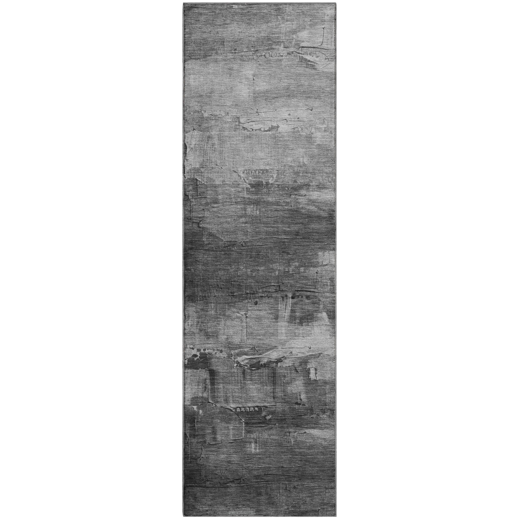 Valletta Machine Washable Transitional Gray Rug 2'3" x 7'6" #shape_Runner