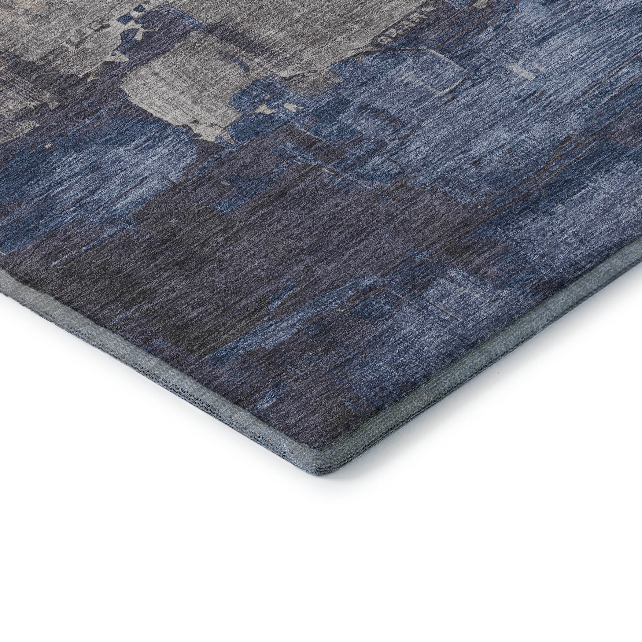 Valletta Machine Washable Transitional Mocha Brown Rug 1'8" x 2'6" #shape_Rectangle
