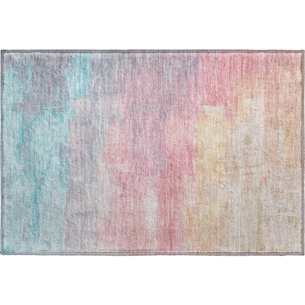 Valletta Machine Washable Transitional Salmon Orange Rug 1'8" x 2'6"