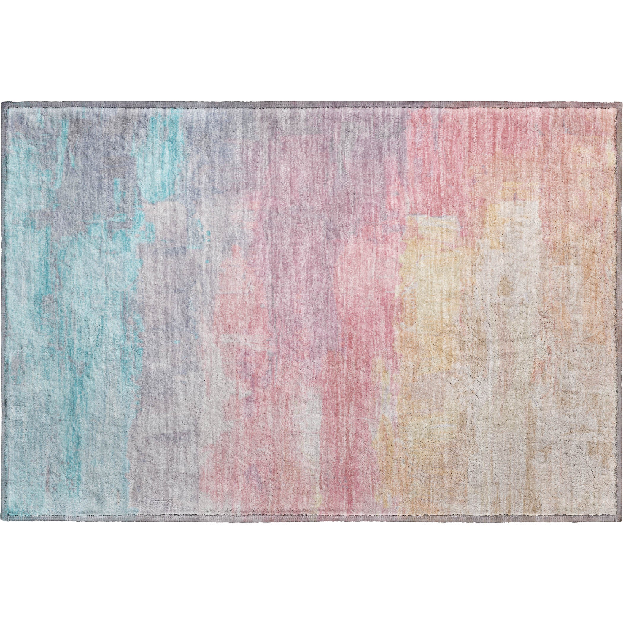 Valletta Machine Washable Transitional Salmon Orange Rug 1'8" x 2'6" #shape_Rectangle